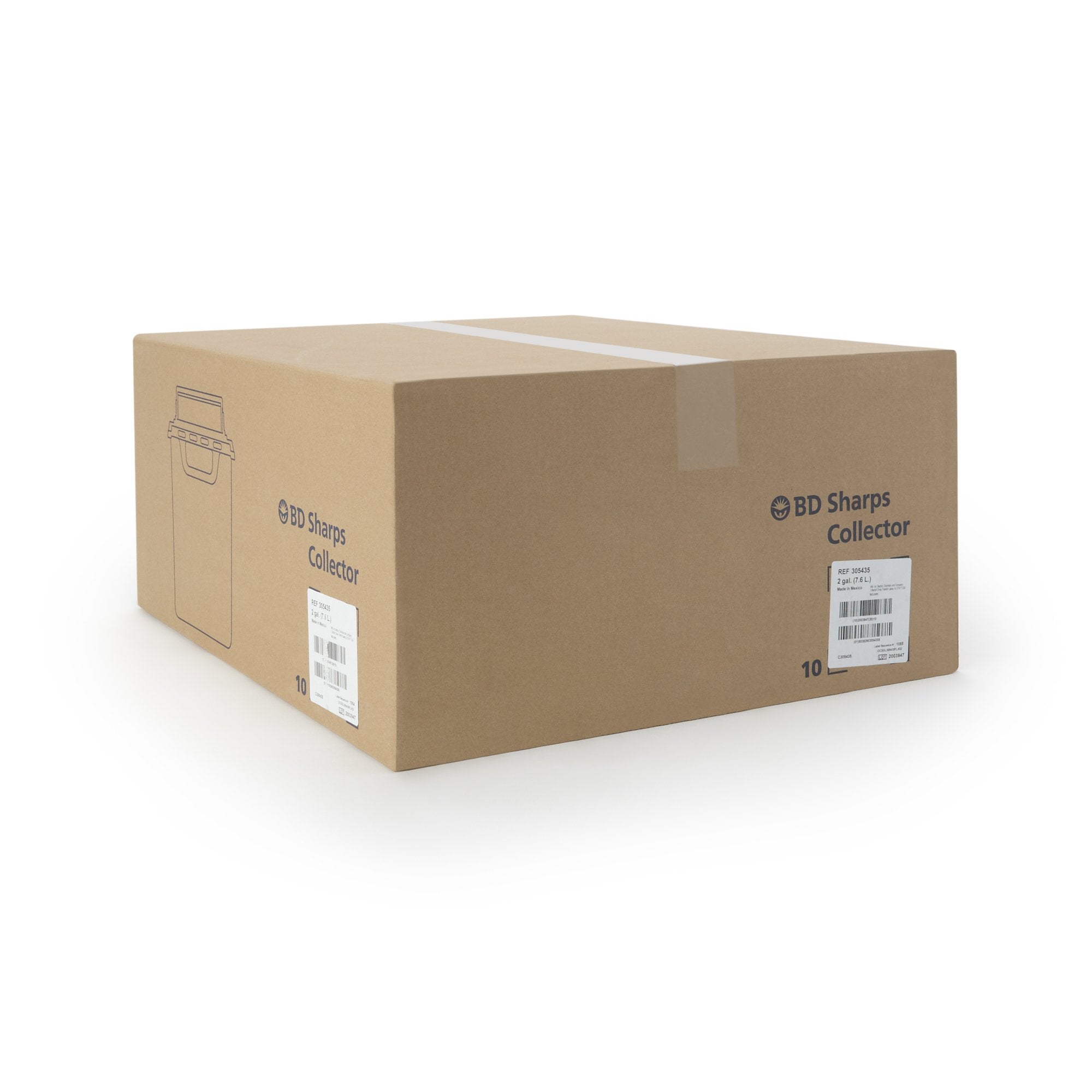 BD Multi-purpose Sharps Container, 12-1/2 x 10-7/10 x 6 Inch 305435