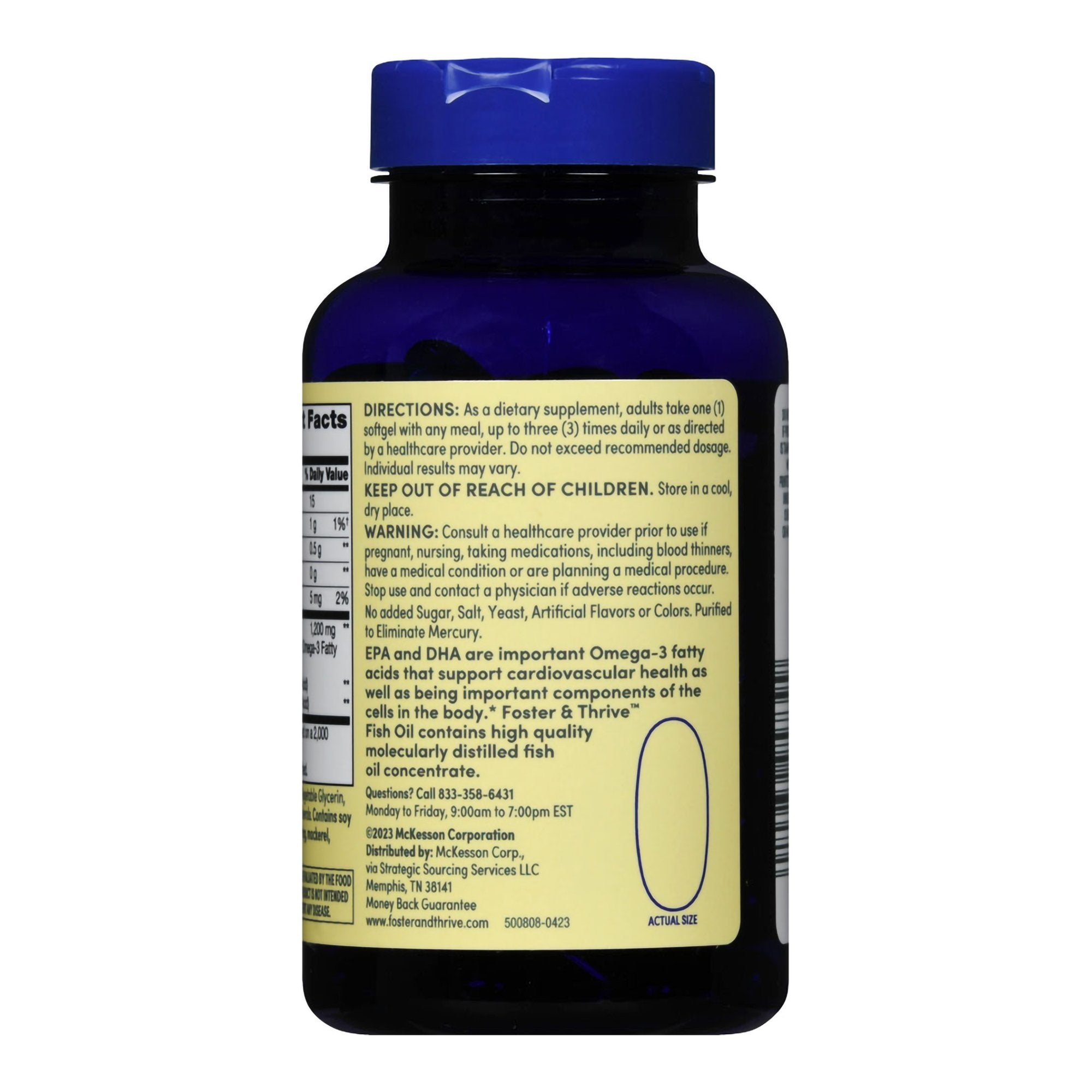 Foster & Thrive™ Fish Oil 1200 mg Softgels 01093995739
