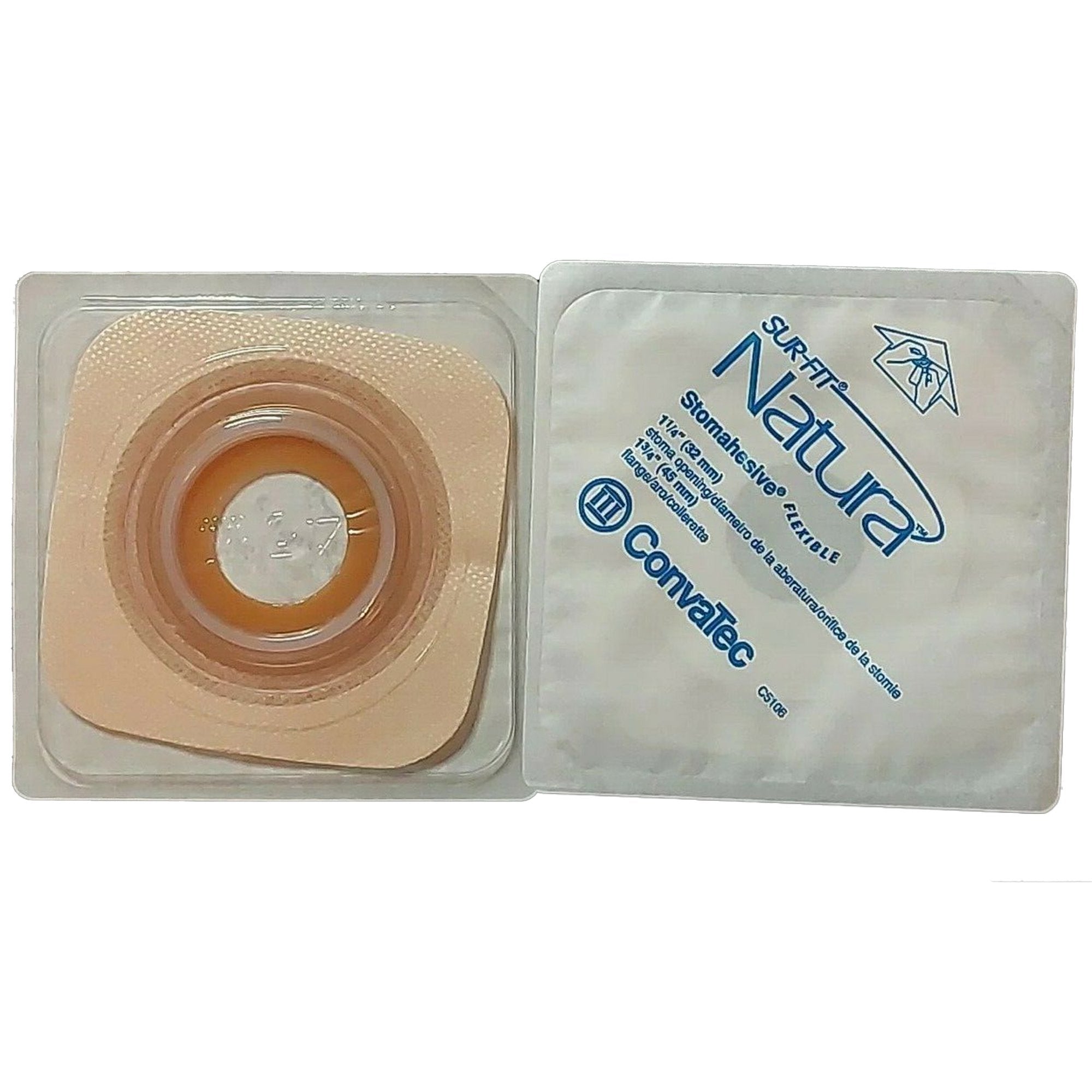 Sur-Fit Natura® Two-Piece Stomahesive® Skin Barrier, 45 mm flange, 32 mm stomas 125273