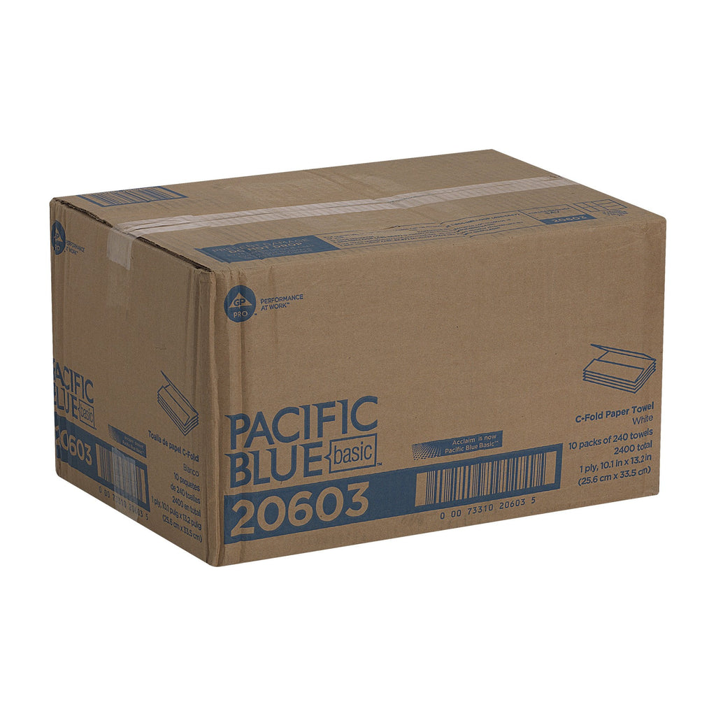 Pacific Blue Basic™ Paper Towel, 240 per Pack, 10 Packs per Case 20603