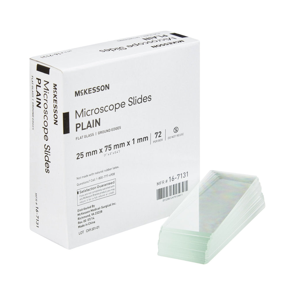 McKesson Plain Microscope Slide, 1 x 3 Inch 16-7131
