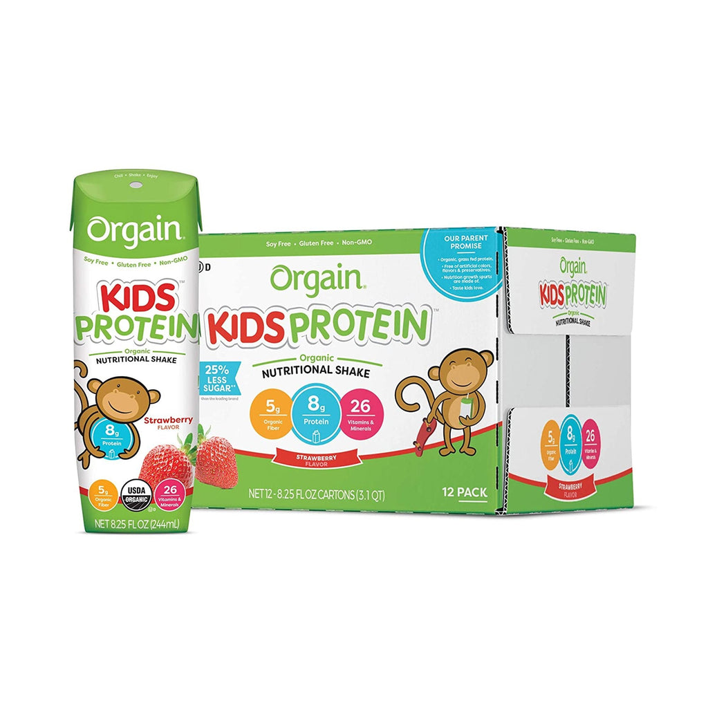 Orgain® Kids® Protein Organic Nutritional Shake, Strawberry, 8.25-ounce carton 851770003155