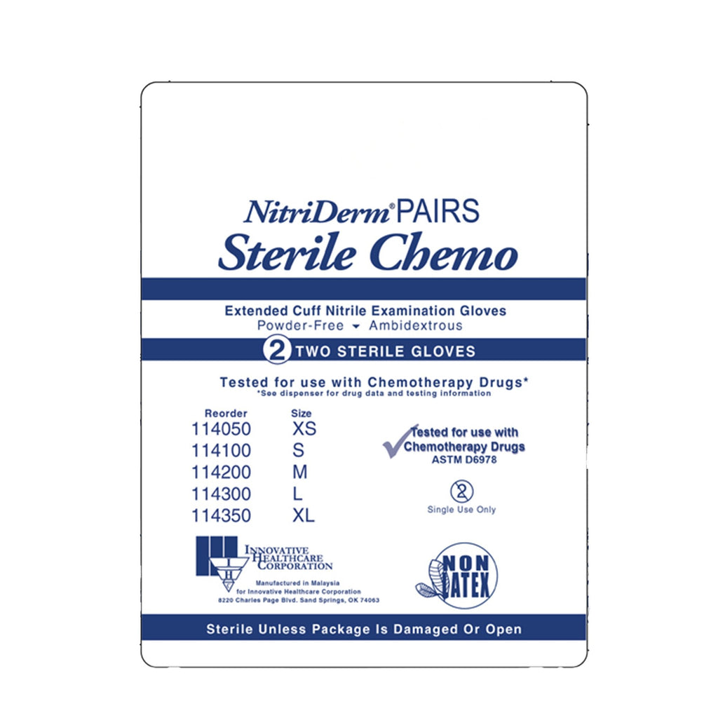 NitriDerm® EC Nitrile Extended Cuff Length Exam Glove, Extra Large, Blue 114350