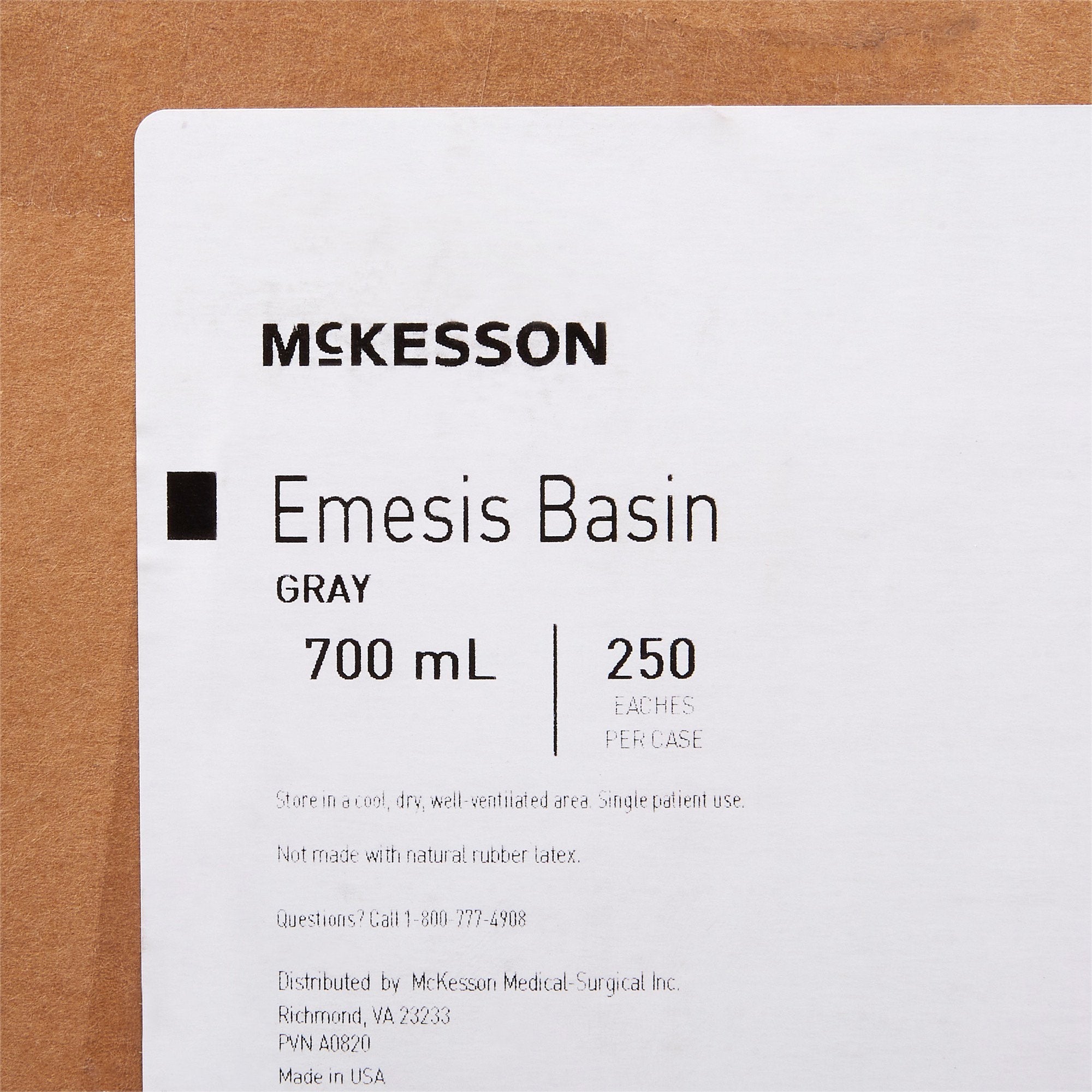 McKesson Emesis Basin, 700 mL, Gray 56-80367
