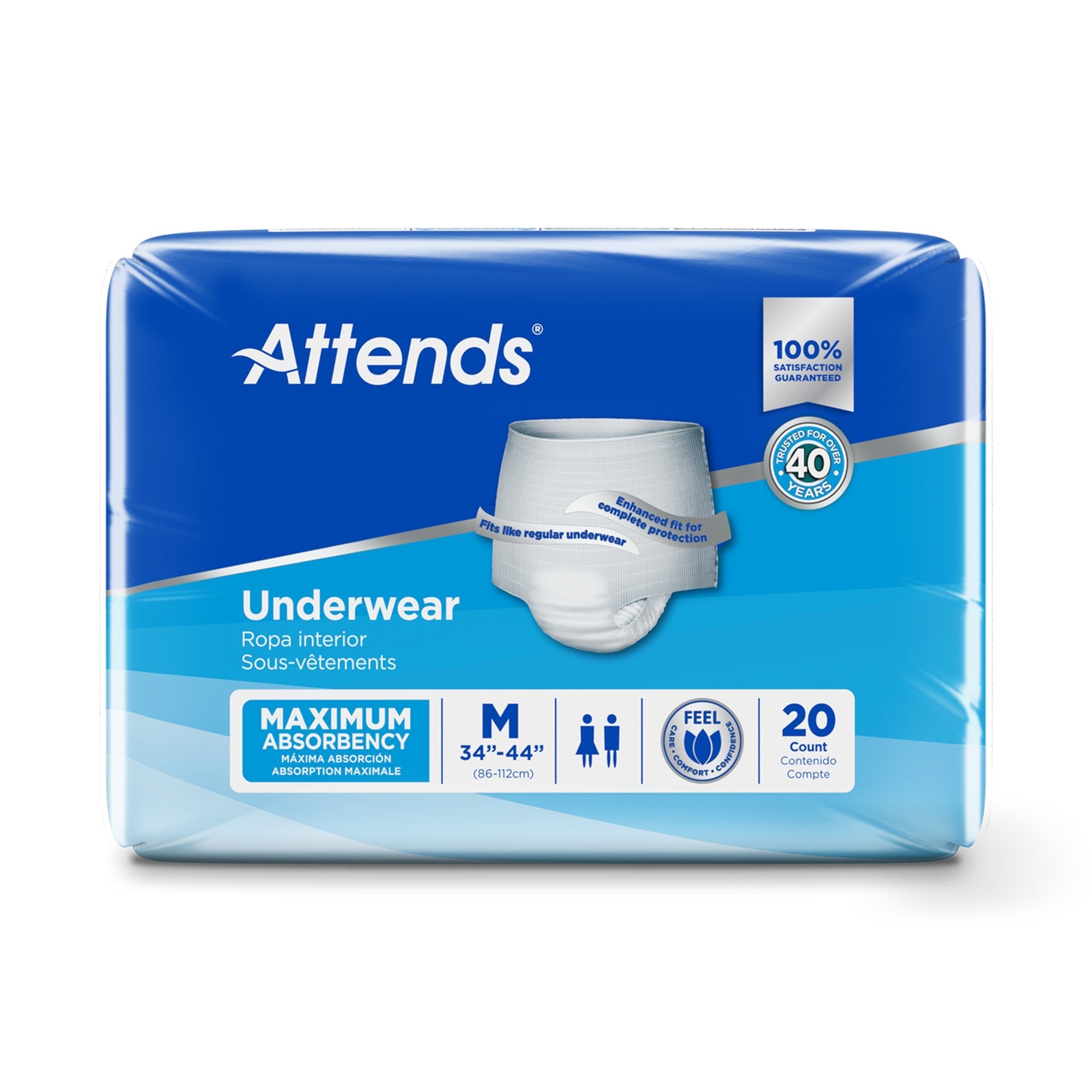 Attends® Maximum Absorbent Underwear, Medium AP0720100