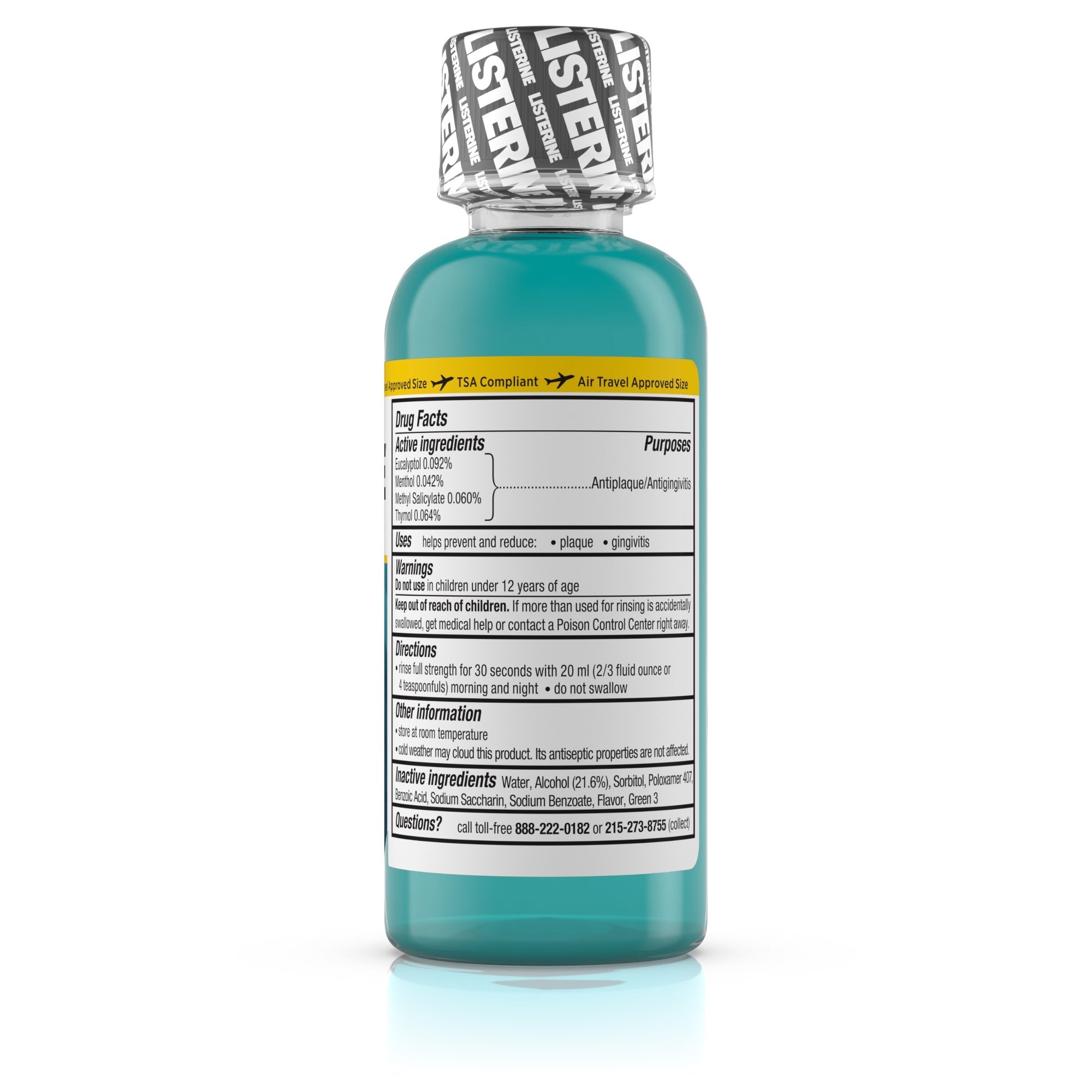 Listerine® Cool Mint® Antiseptic Mouthwash, 3.2 oz. Bottle 524279500