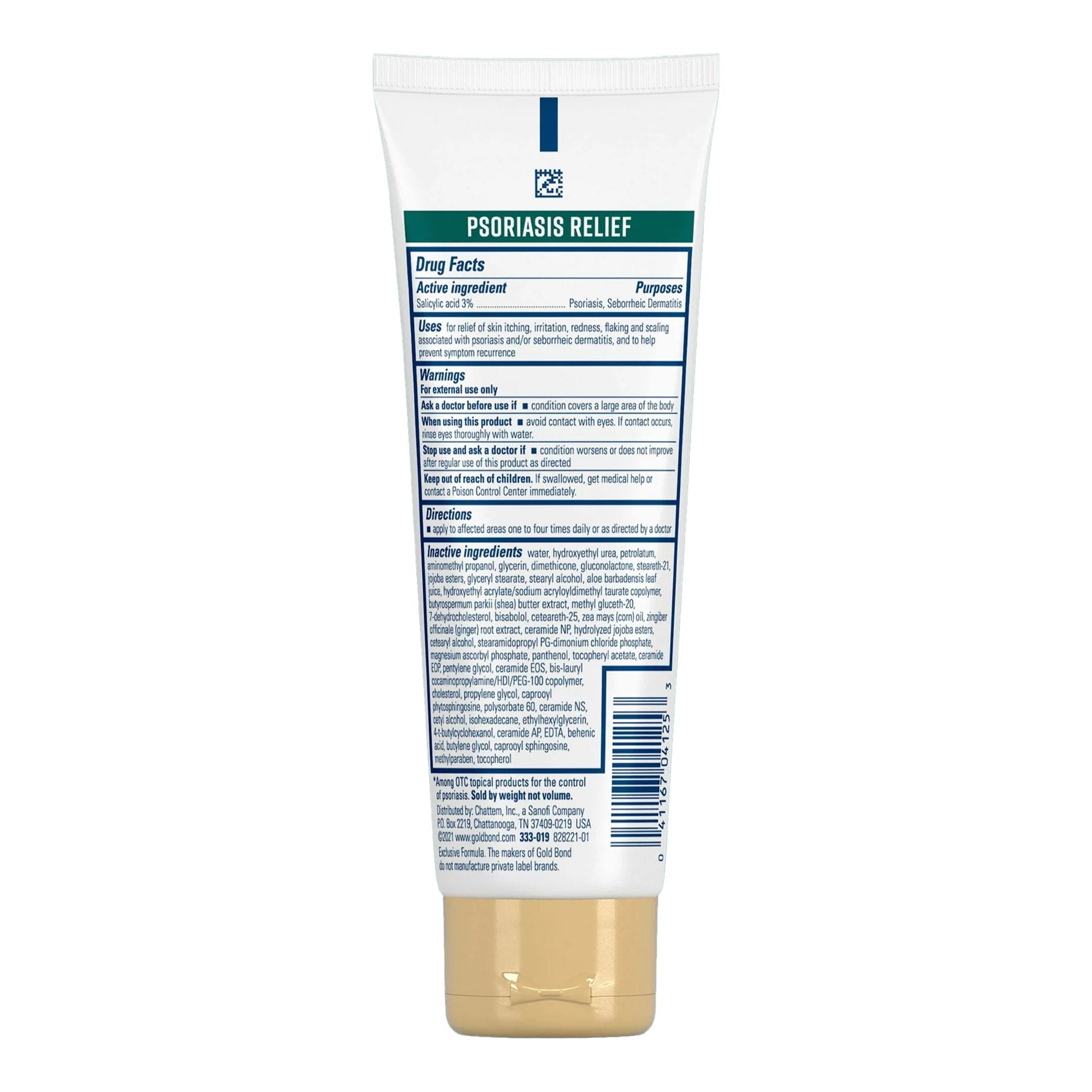 Psoriasis Cream Gold Bond® Psoriasis Relief 4 oz. Tube Unscented Cream 04116704125