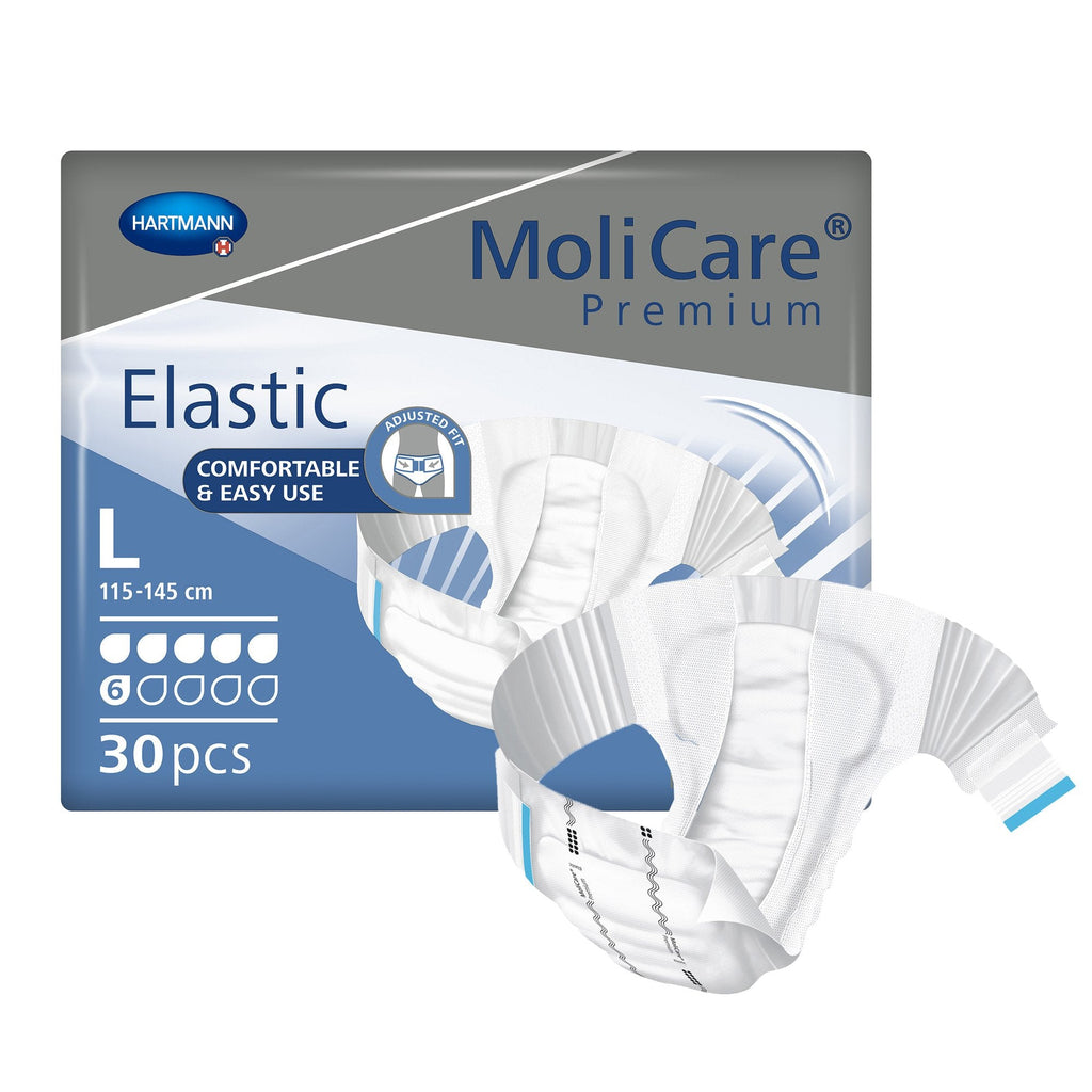 MoliCare® Premium Elastic 6 Drop Absorbency Incontinence Briefs, Large 165273