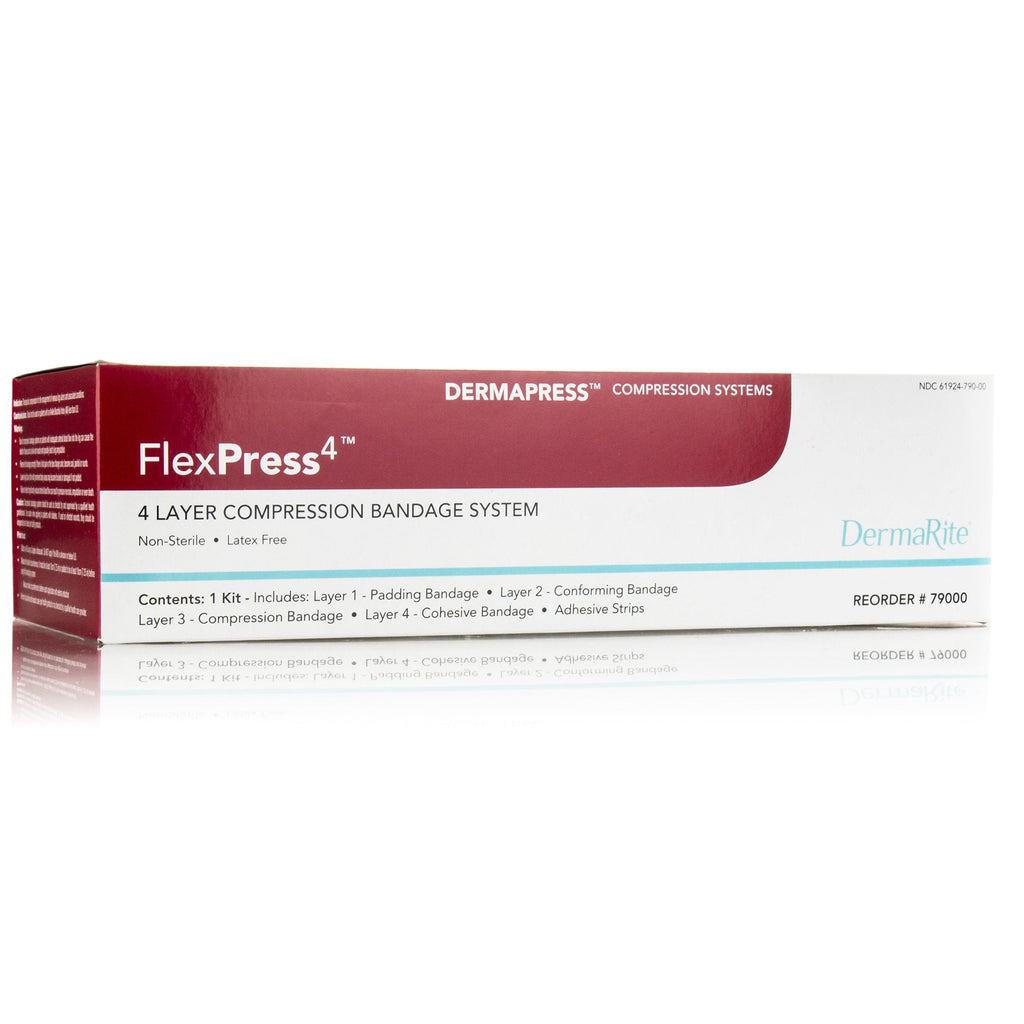 FlexPress4™ Self-adherent / Tape Closure 4 Layer Compression Bandage System 79000