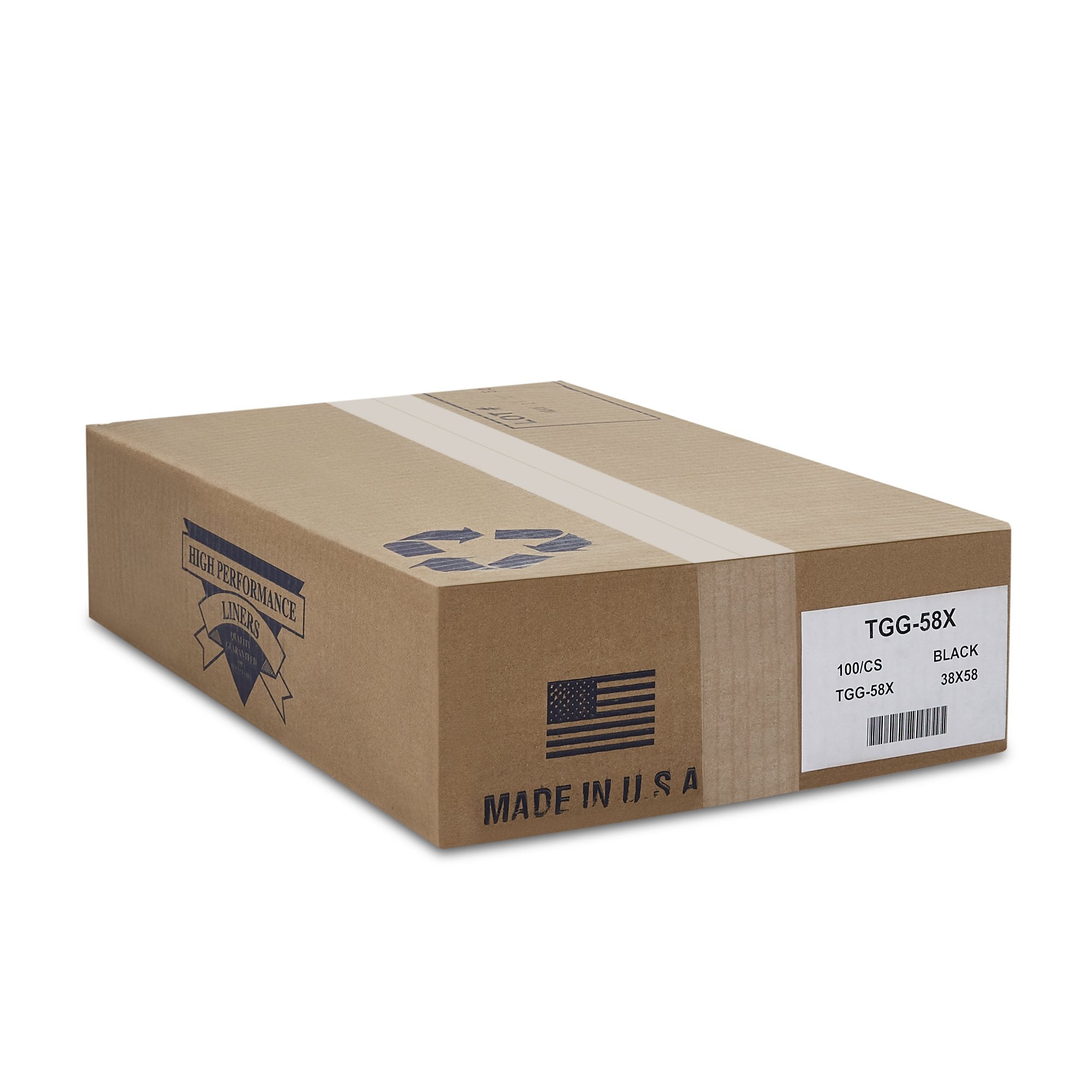 Colonial Trash Bag Premium Black Liner, 60 gal. TGG-58X