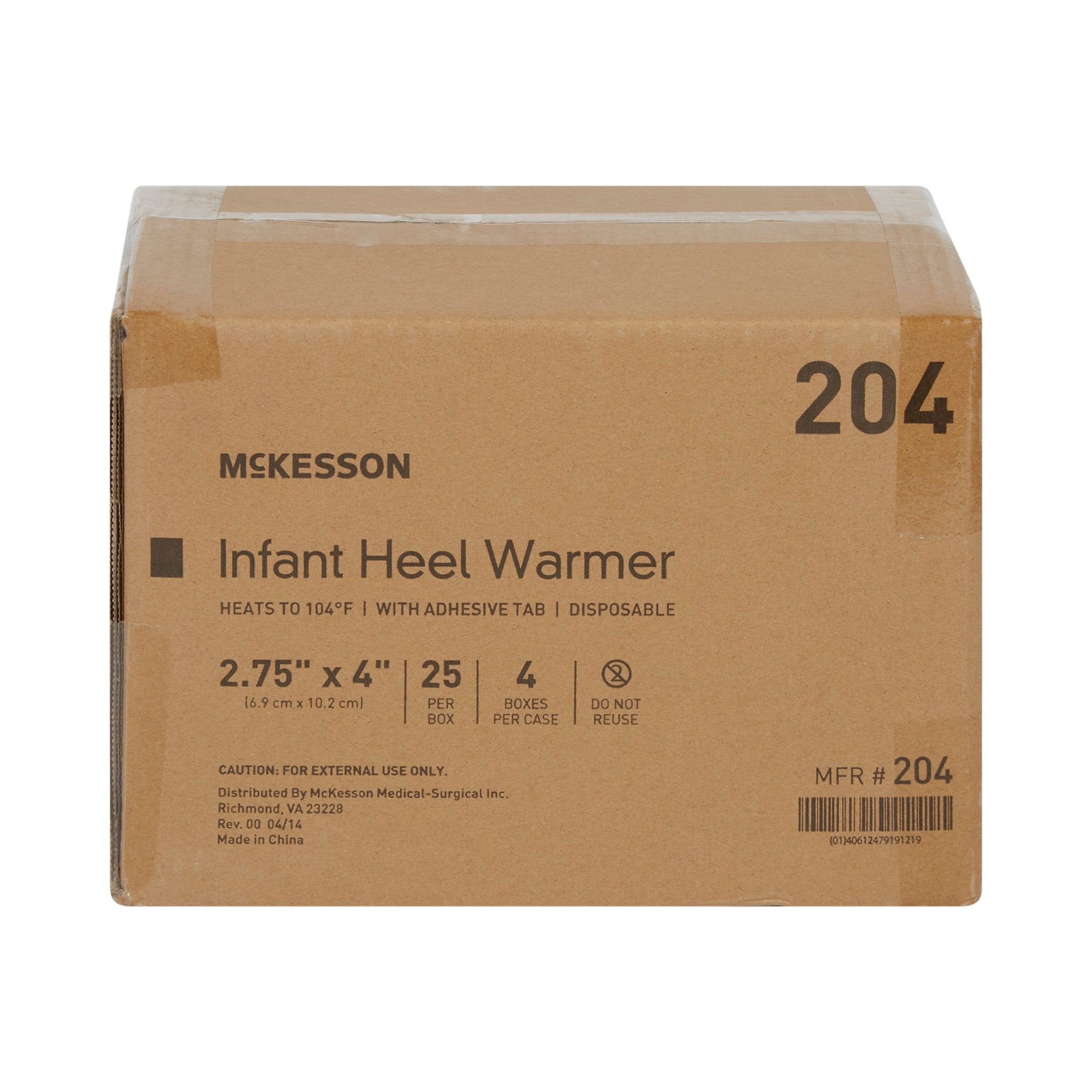 McKesson Infant Heel Warmer, 2¾ x 4 Inch 204
