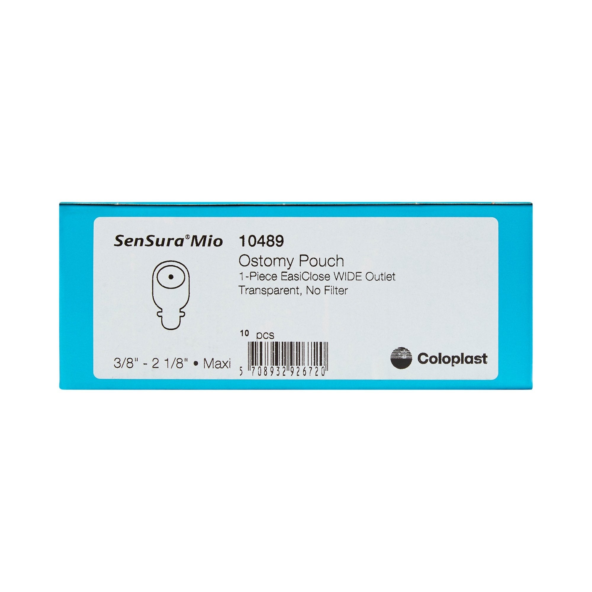 SenSura® Mio 1-Piece Transparent Ostomy Pouch, Trim to fit 10 – 55 mm Stomas 10489