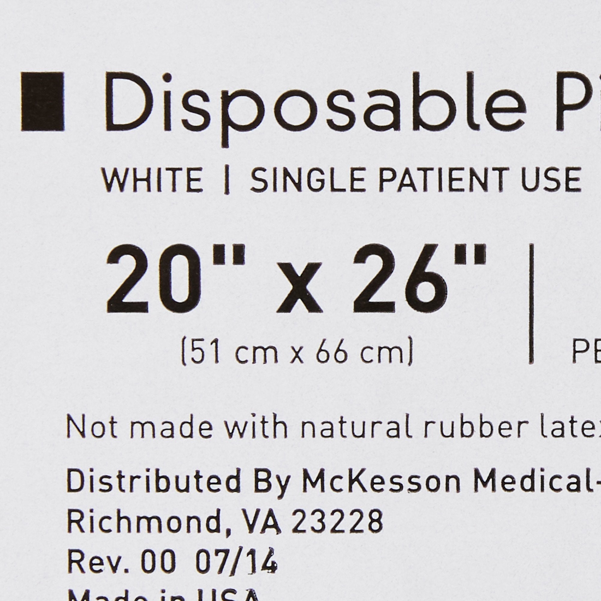 McKesson Disposable Bed Pillow 41-2026-F
