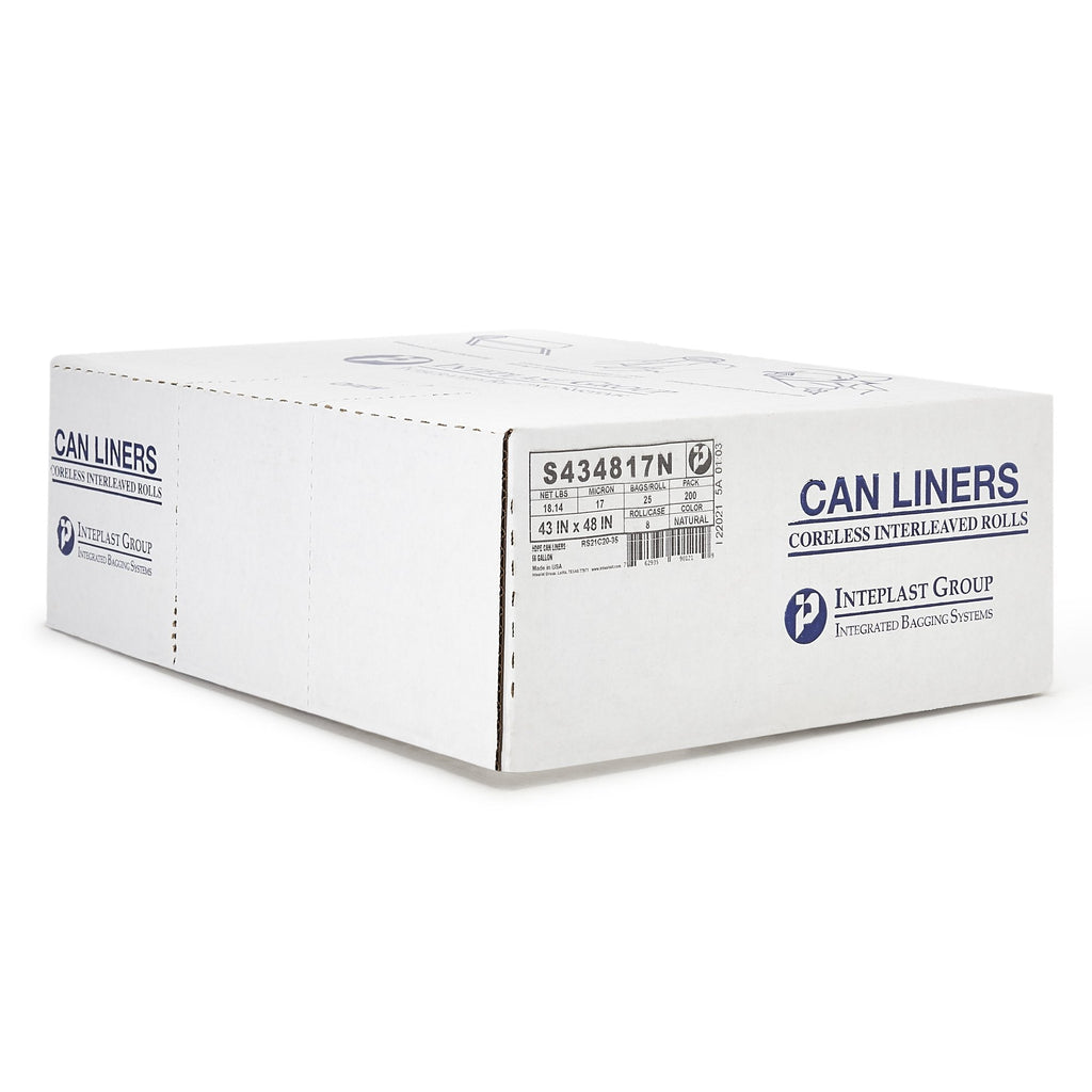 McKesson Extra Heavy Duty Trash Bag, Clear, 56 gal. S434817N