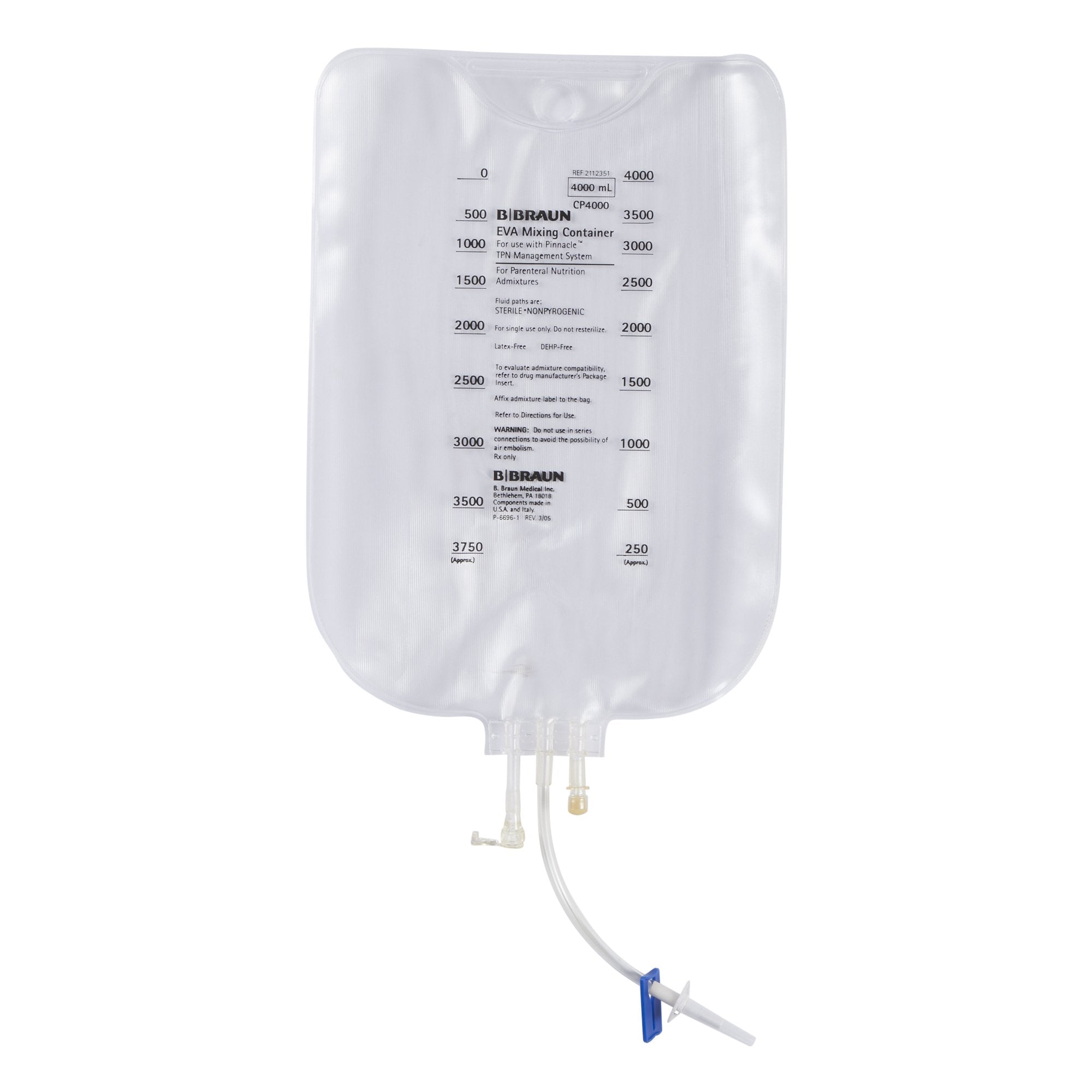 EVA Empty Bag Pinnacle® 3-in-1 4000 mL - 2112351
