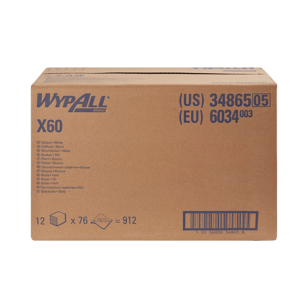 WypAll® X60 Task Wipe, Quarter Fold 34865