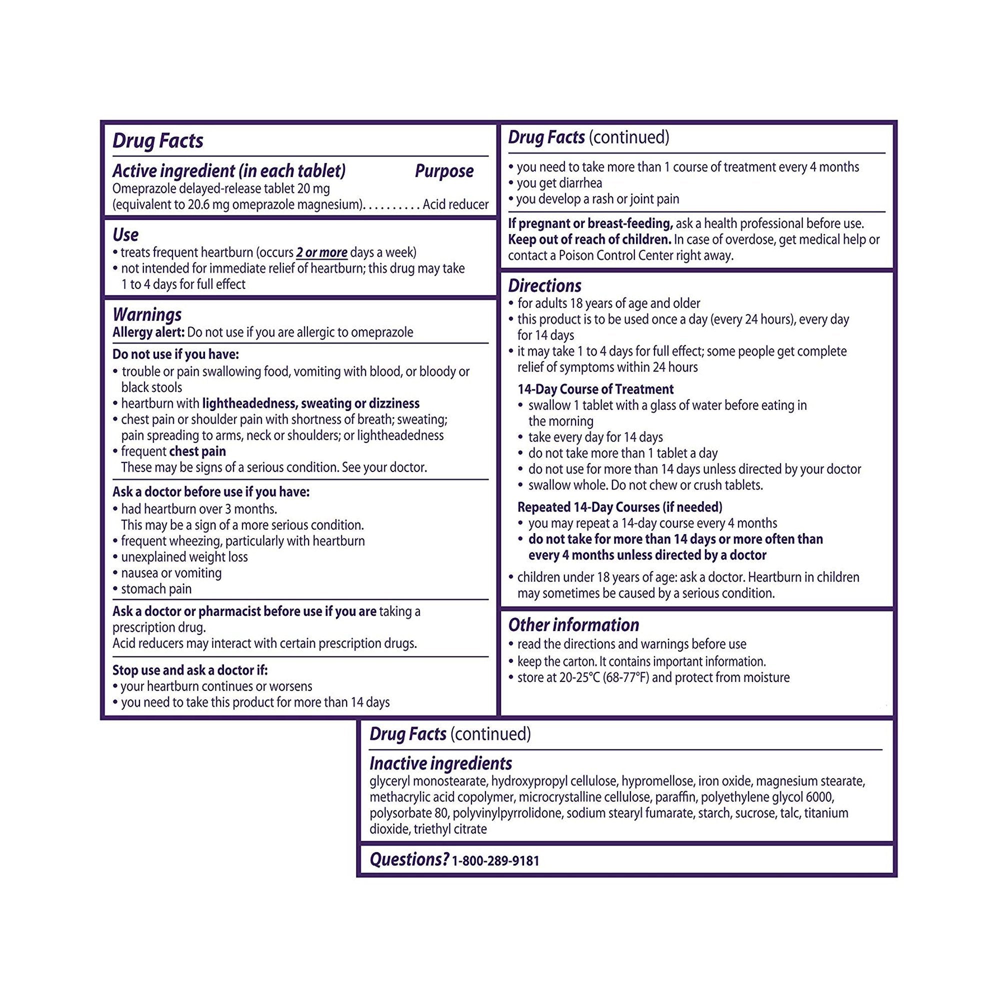 Prilosec OTC® Omeprazole 20 mg Acid Reducer Tablets 37000045504