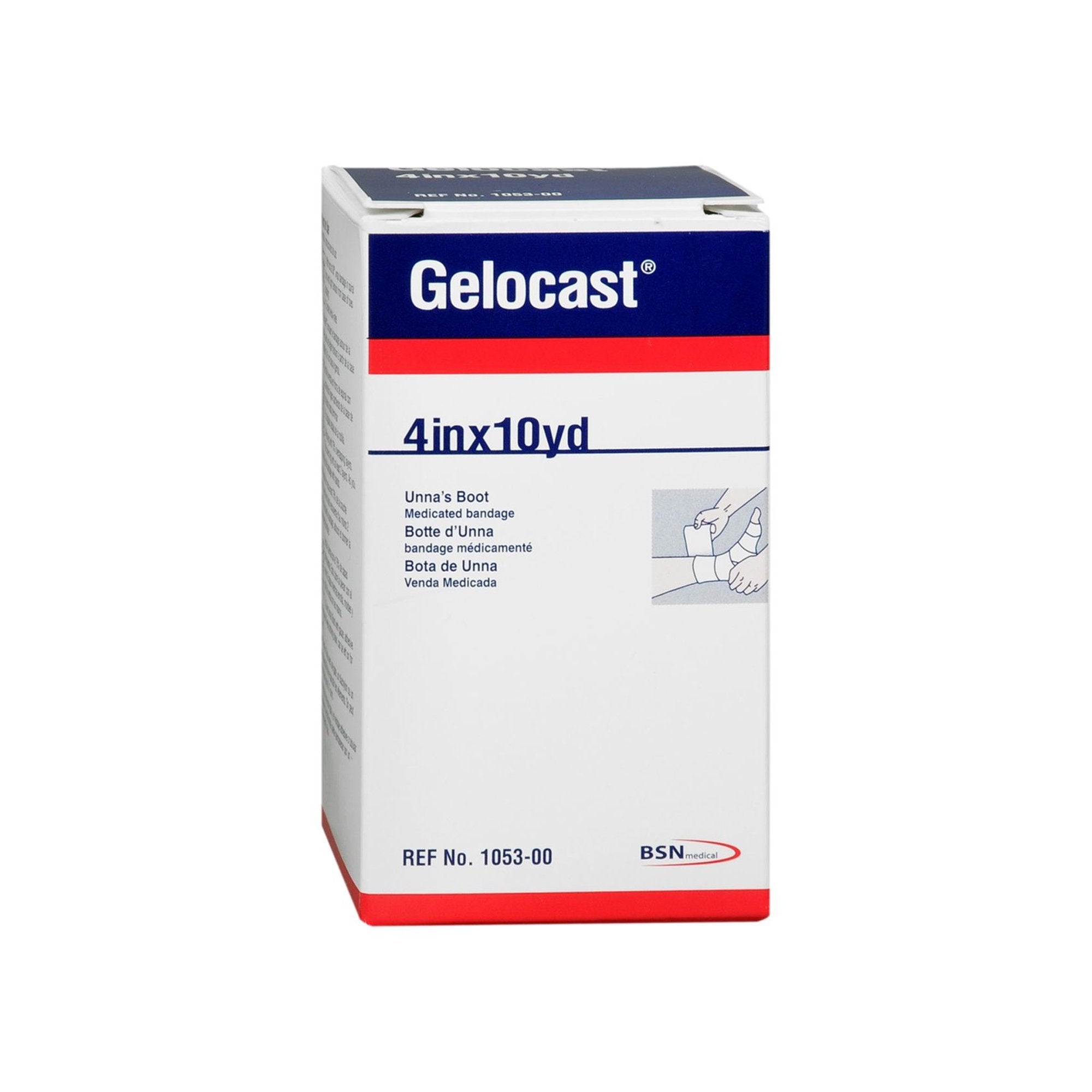 Gelocast® Unna Boot with Calamine, 4 Inch x 10 Yard 01053