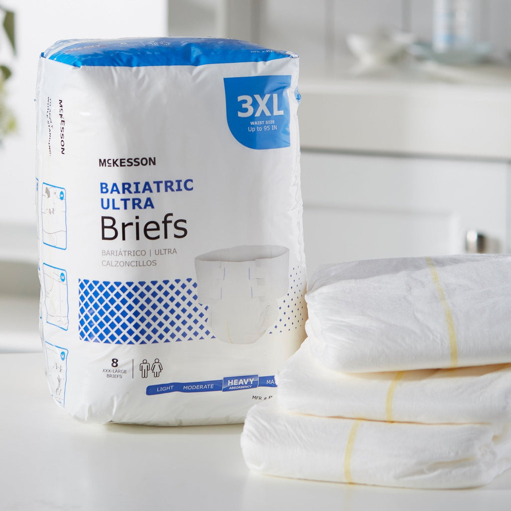 McKesson Ultra Heavy Absorbent Incontinence Brief, Bariatric BRBAR