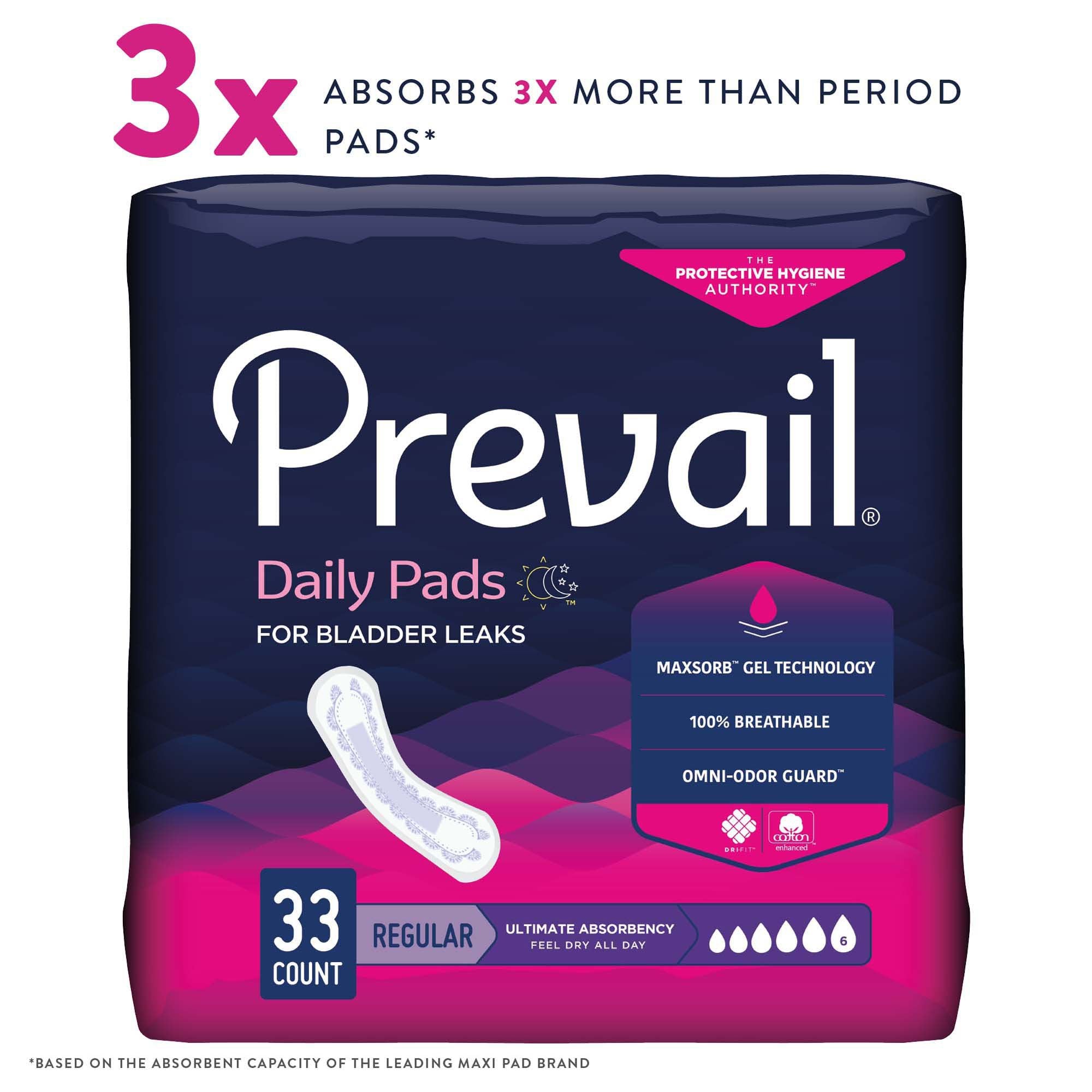 Prevail® Daily Pads Ultimate Bladder Control Pad, 16-Inch Length PV-923/1