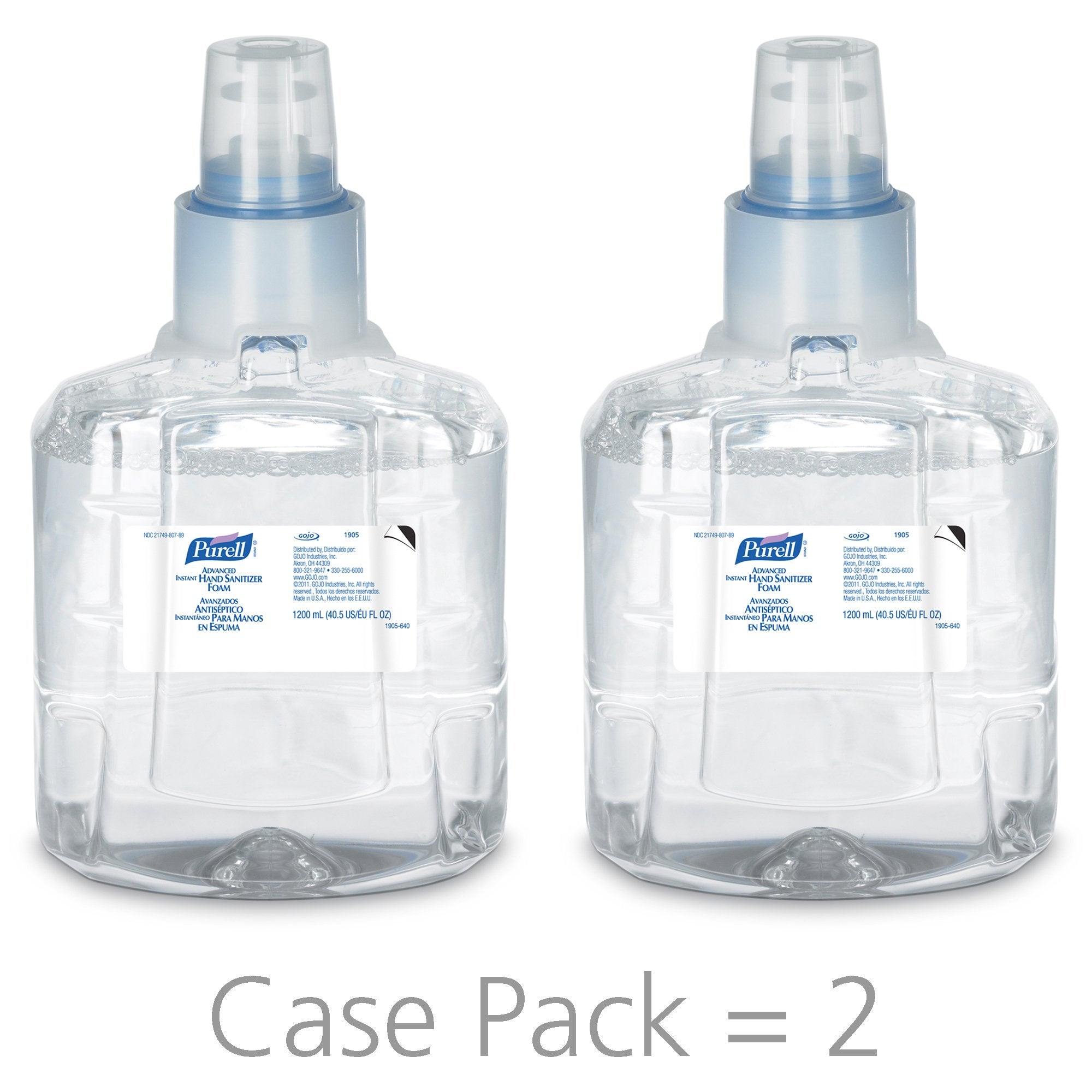 Purell Advanced Hand Sanitizer Foam, 70% Ethyl Alcohol, 1,200 mL Refill Bottle 1905-02