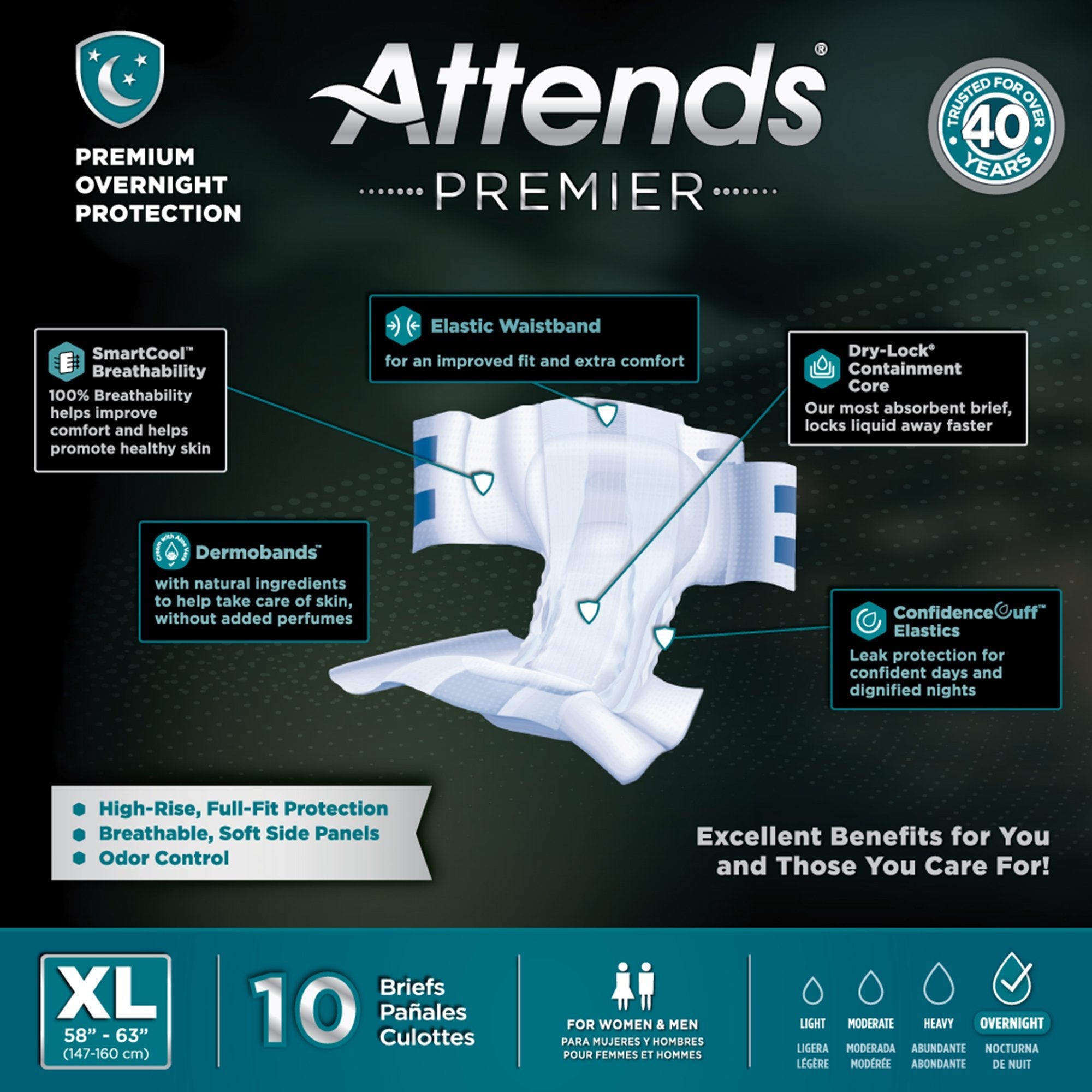 Attends® Premier Briefs, Extra Large ALI-BR40