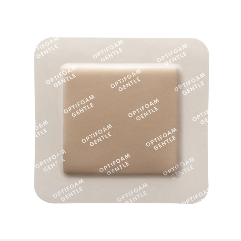 Foam Dressing Optifoam® Gentle 3 X 3 Inch With Border Waterproof Backing Silicone Border Square Sterile MSC2033EP