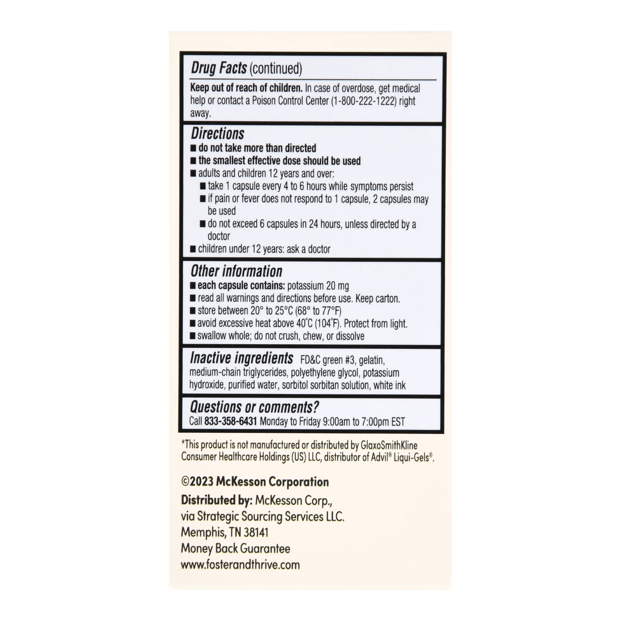 Foster & Thrive™ Ibuprofen 200 mg Softgels 70677111401