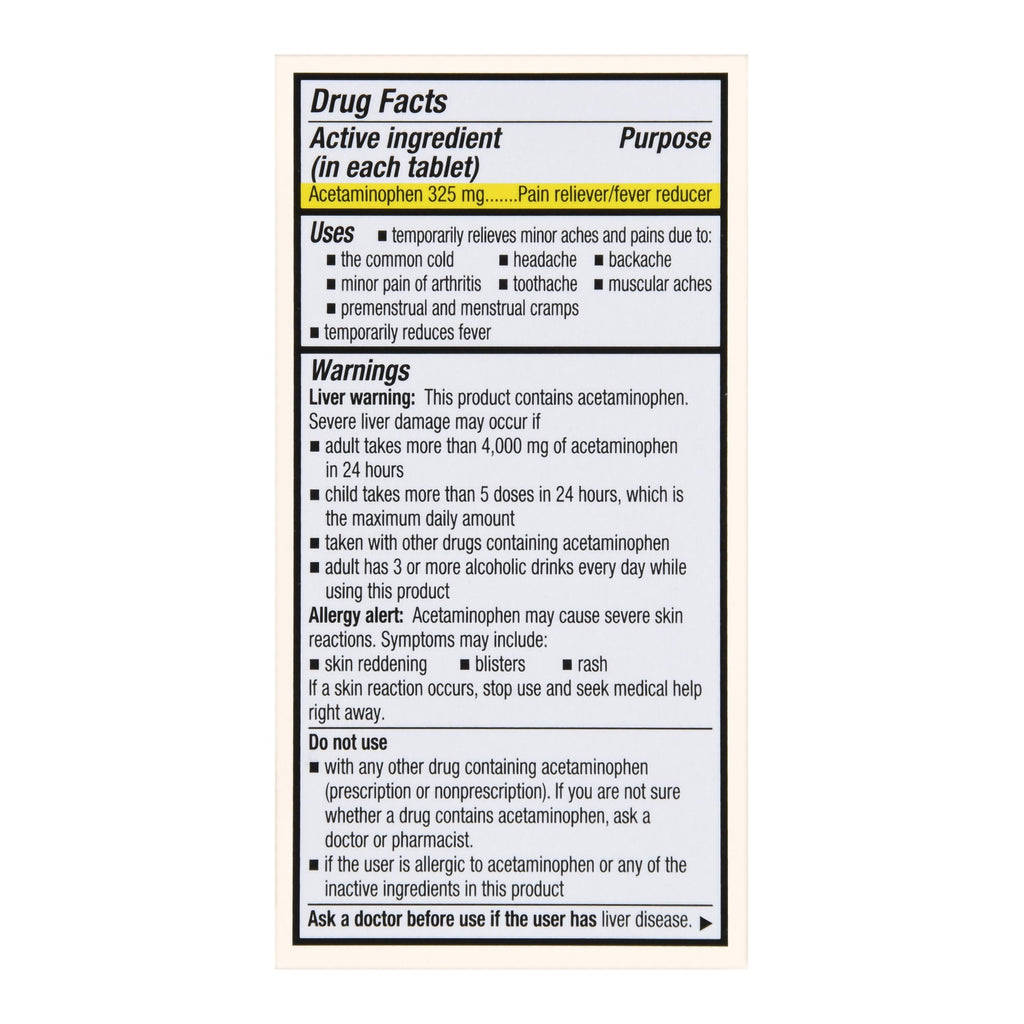 Foster & Thrive™ Regular Strength Pain Relief Acetaminophen 325 mg Tablets 70677111901