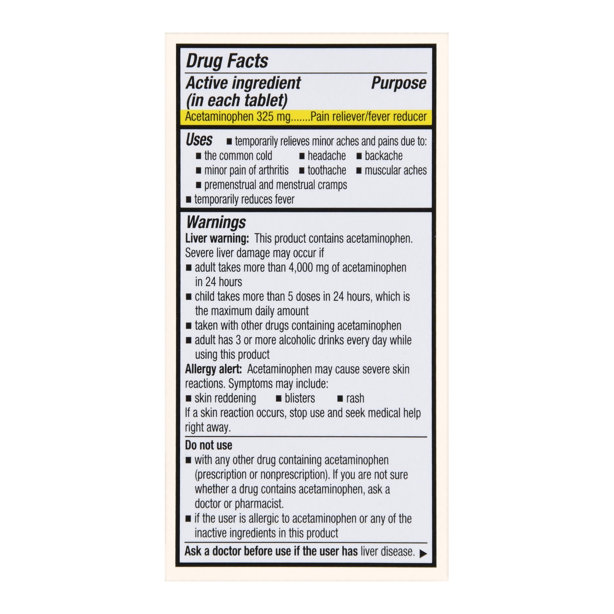 Foster & Thrive™ Regular Strength Pain Relief Acetaminophen 325 mg Tablets 70677111901