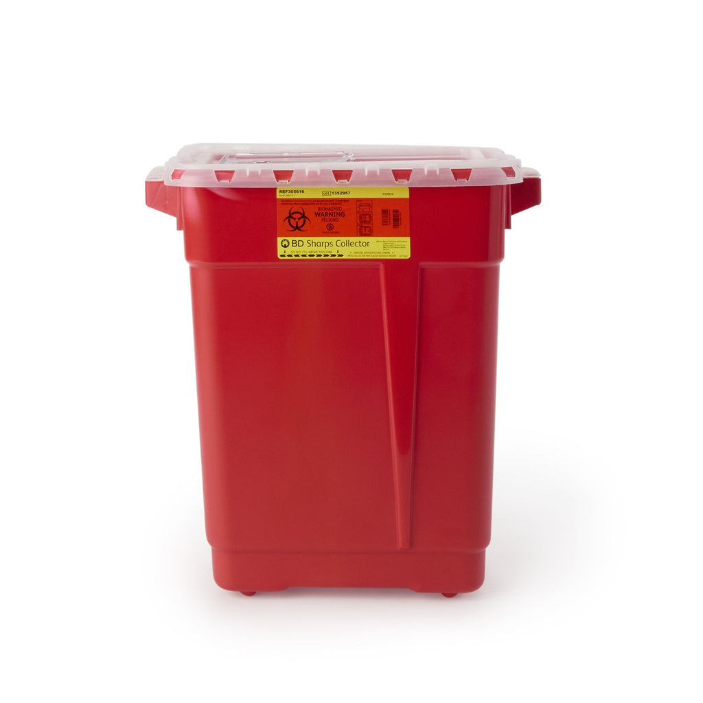 BD Multi-purpose Sharps Container, 9 Gallon, 18-1/2 x 17-3/4 x 11-3/4 Inch 305616