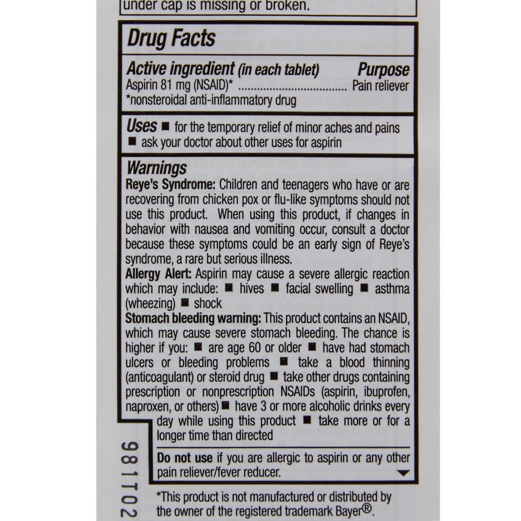 Health Star® Low-Dose Aspirin 981-12-HST