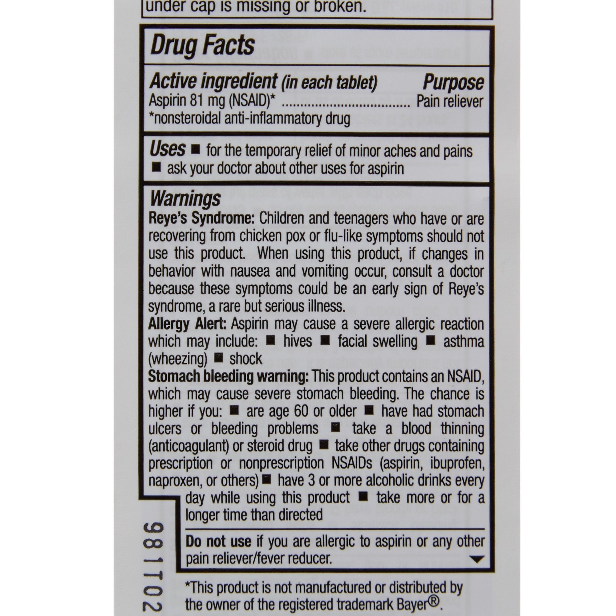 Health Star® Low-Dose Aspirin 981-12-HST