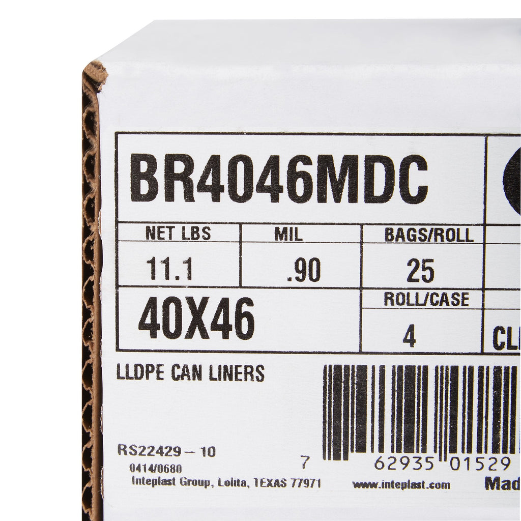 McKesson Extra Heavy Plus Duty Trash Bag, Clear, 45 gal. BR4046MDC