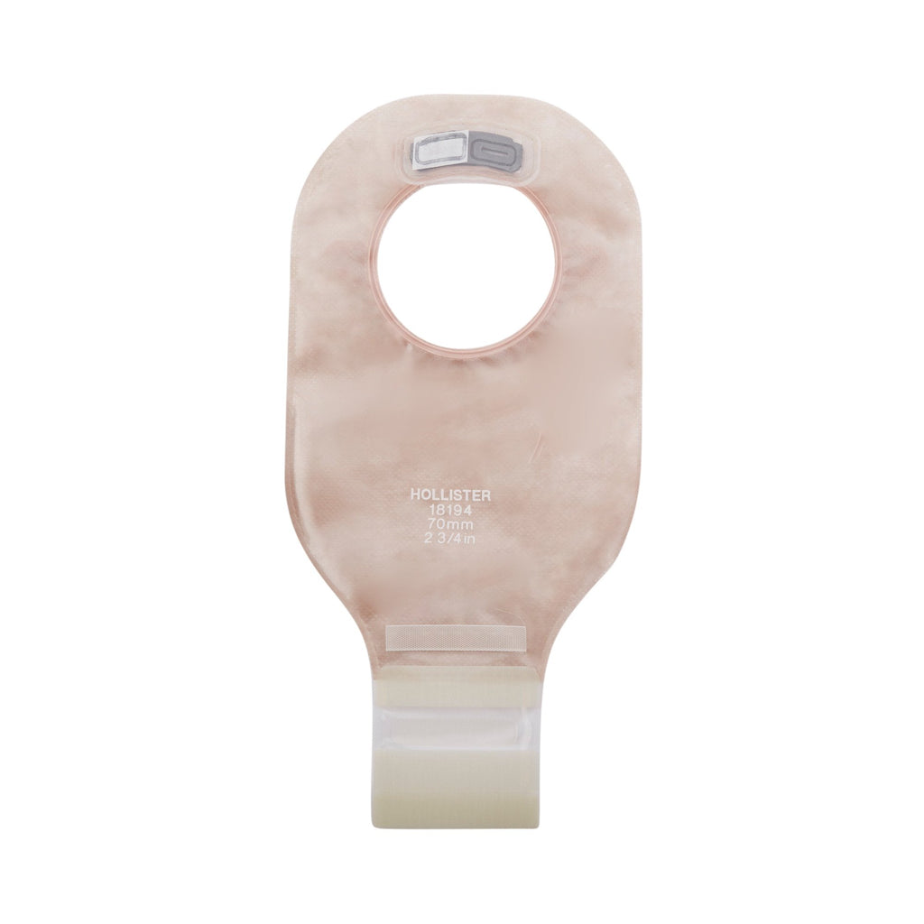 New Image™ 2-Piece Transparent Colostomy Pouch, Pre-cut to Fit 70 mm, Blue Match 18194