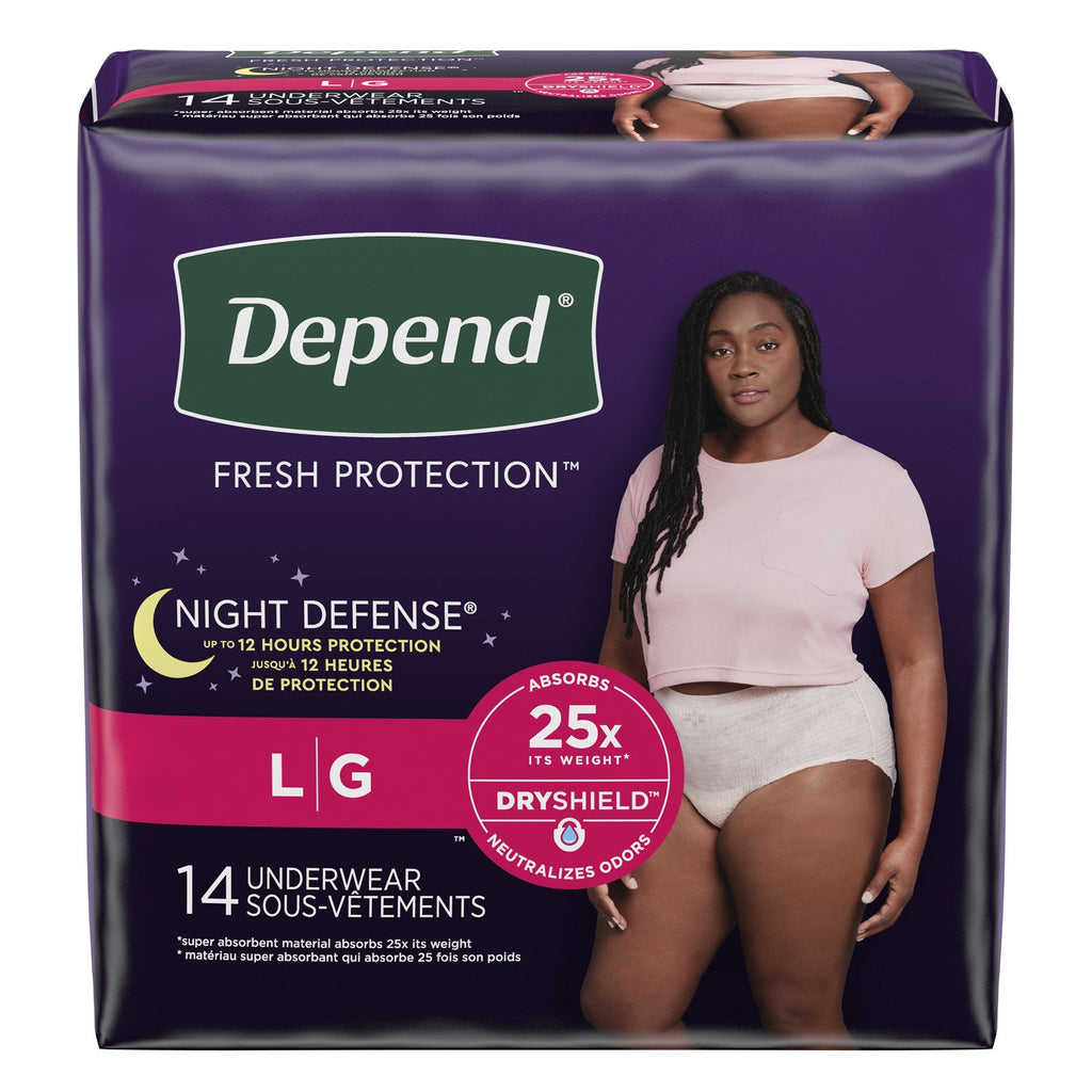 Depend® Night Defense® Women's Absorbent Underwear, Large 51702