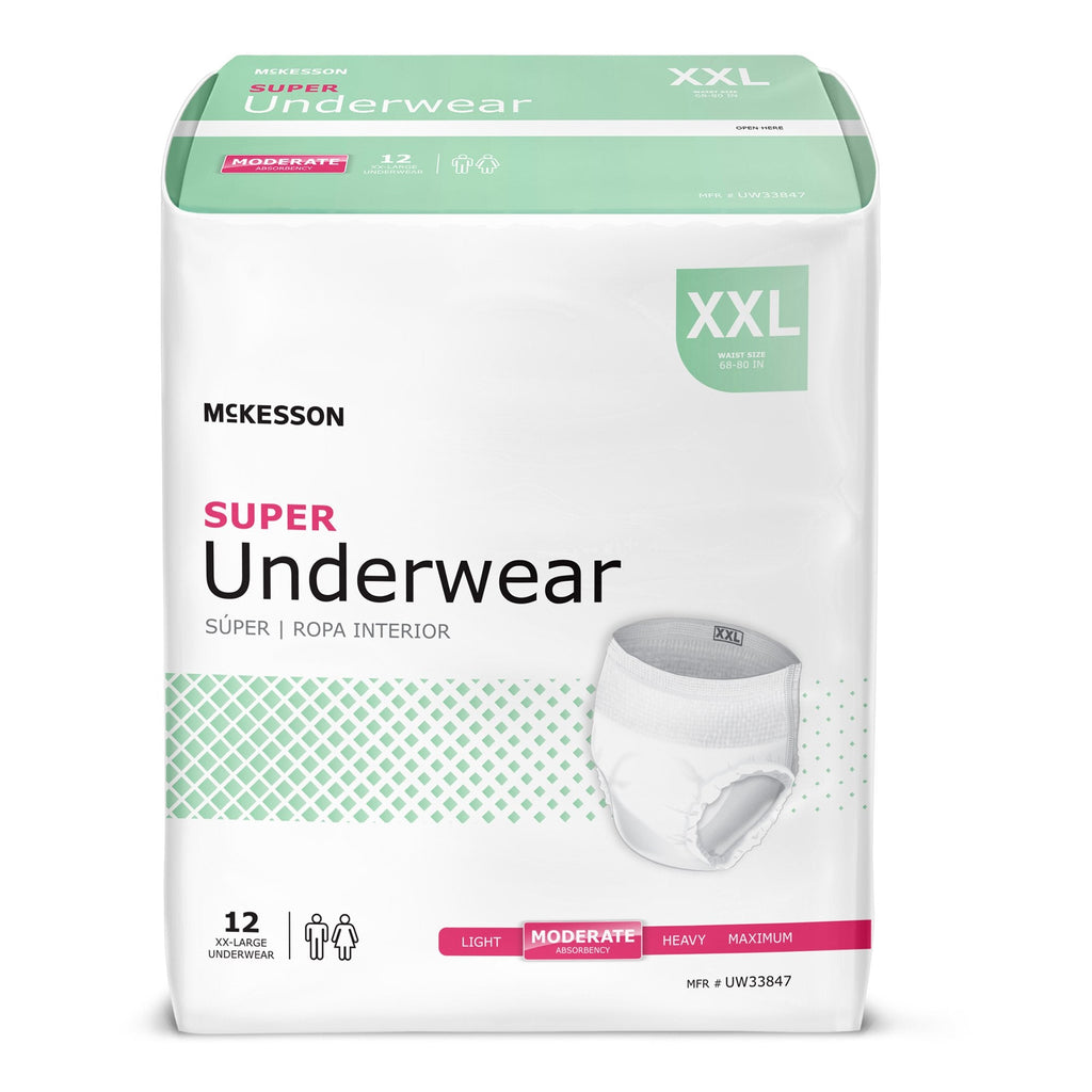 McKesson Super Moderate Absorbency Incontinence Underwear, 2X-Large UW33847