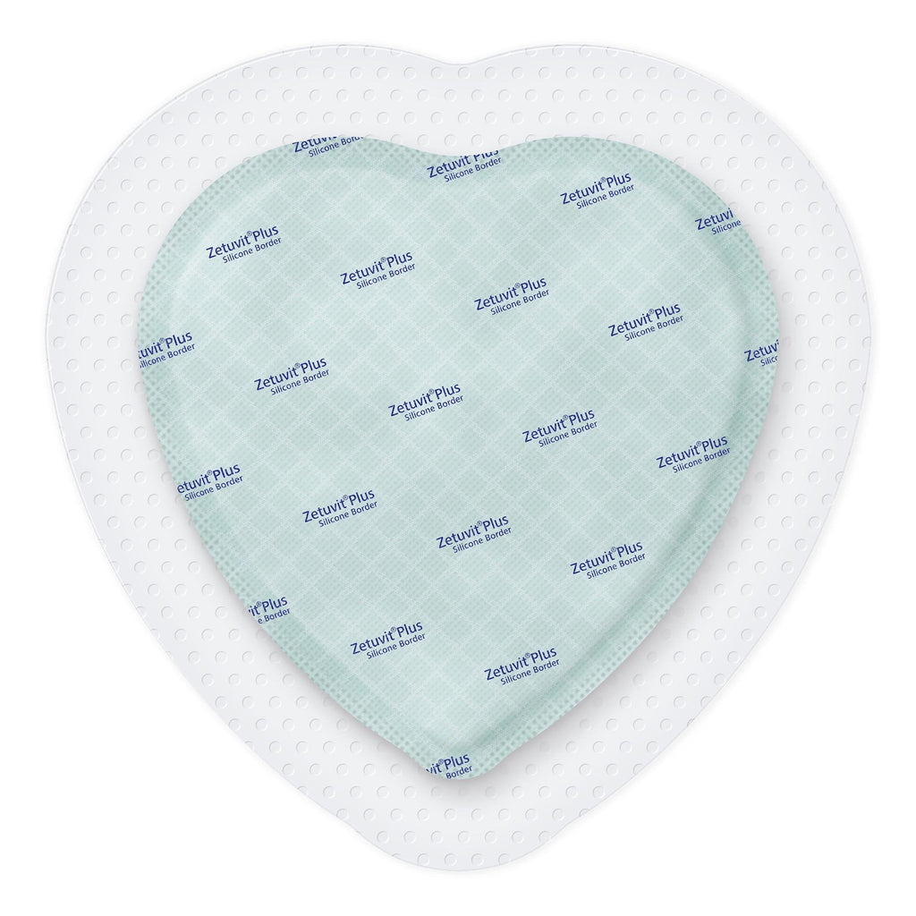 Zetuvit® Plus Silicone Border Super Absorbent Dressing, 7 x 7 Inch Sacral 413906