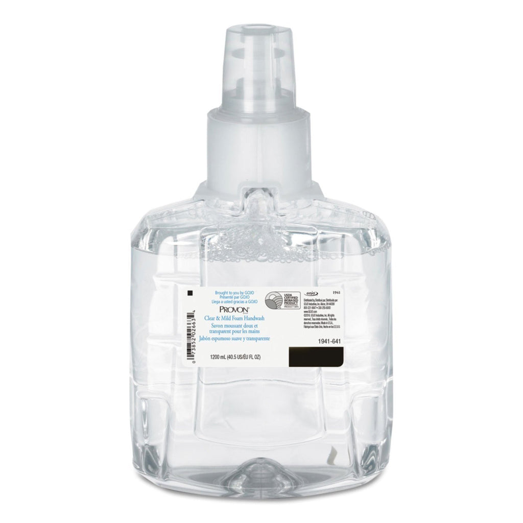 Provon® Clear and Mild Foam Handwash, 1200 mL Dispenser Refill Bottle, Unscented 1941-02