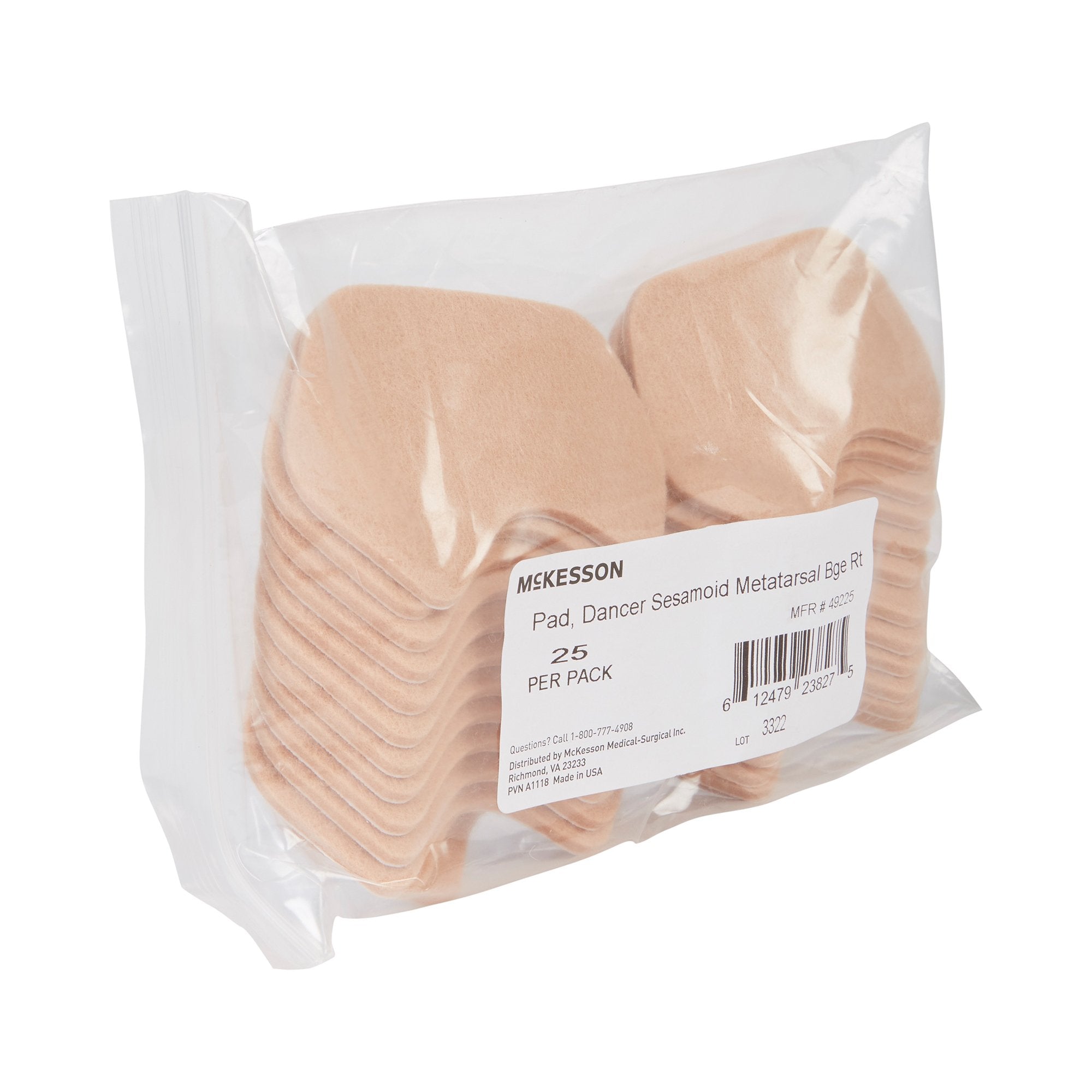 McKesson Dancer Sesamoid Pad for Right Feet 49225