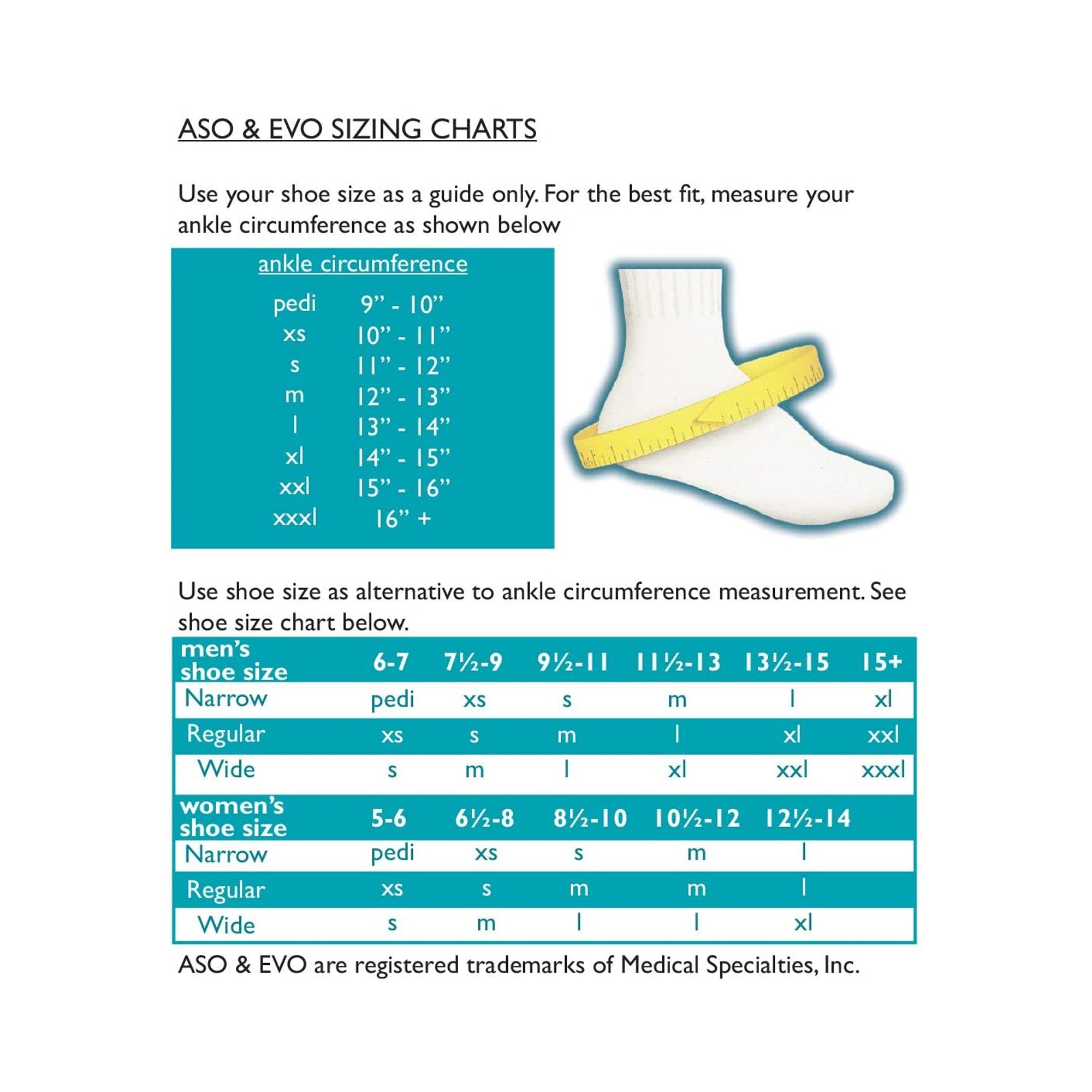 ASO® Speed Lacer Ankle Brace, Large 223615