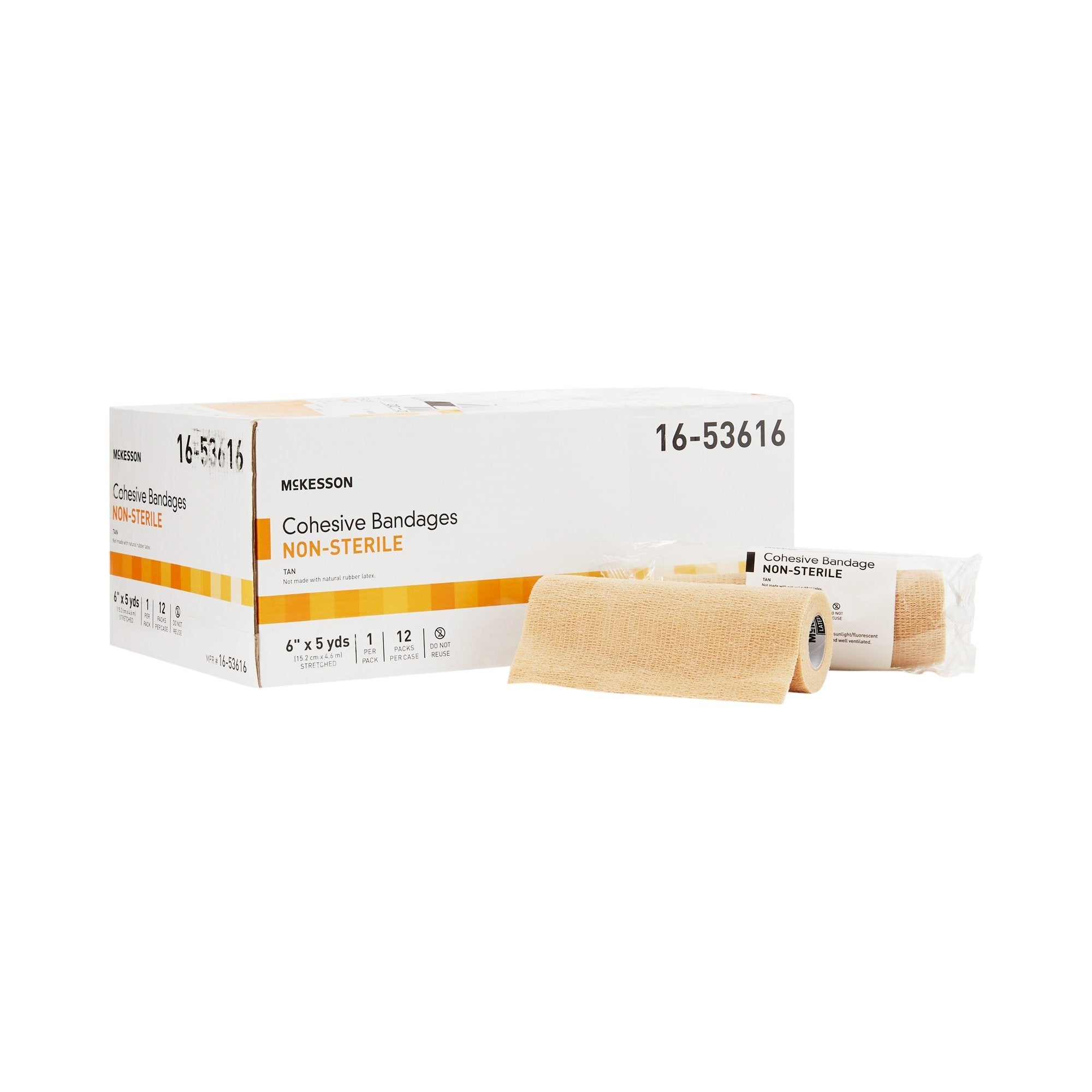 McKesson Self-adherent Closure Cohesive Bandage, 6 Inch x 5 Yard 16-53616