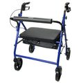 McKesson Bariatric Folding Four-Wheel Rollator, Blue 146-10216BL-1