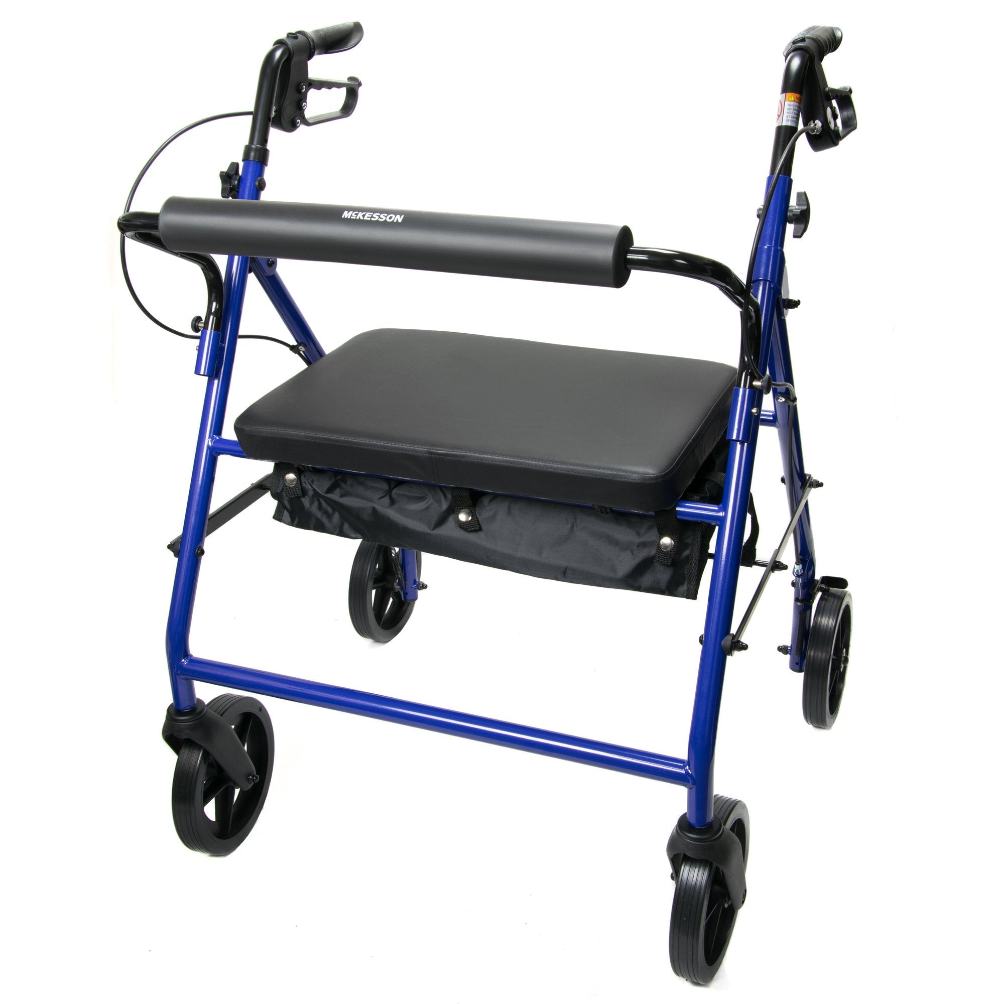McKesson Bariatric Folding Four-Wheel Rollator, Blue 146-10216BL-1