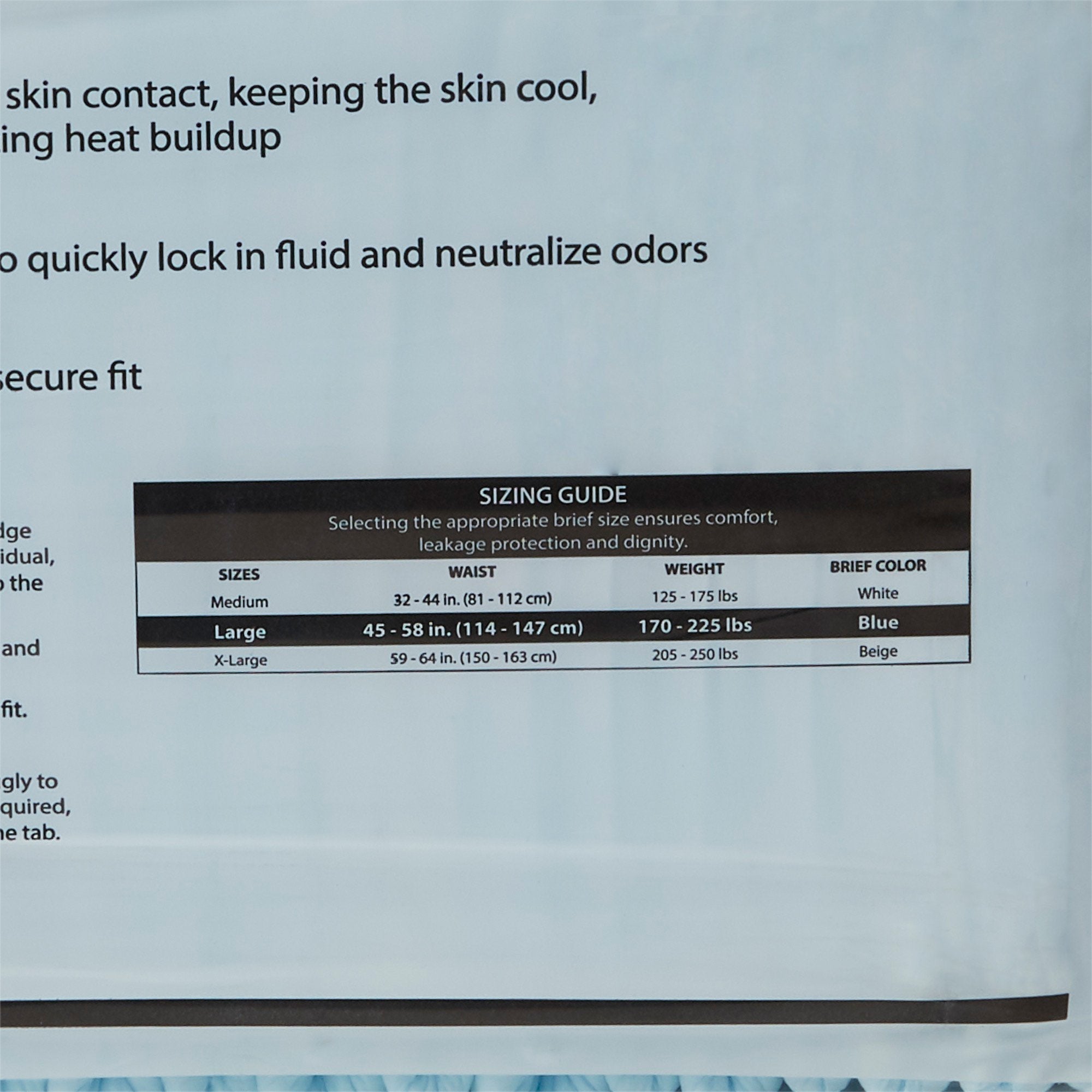 Simplicity Unisex Adult Incontinence Briefs, Moderate Absorbency, Large, Blue 65034