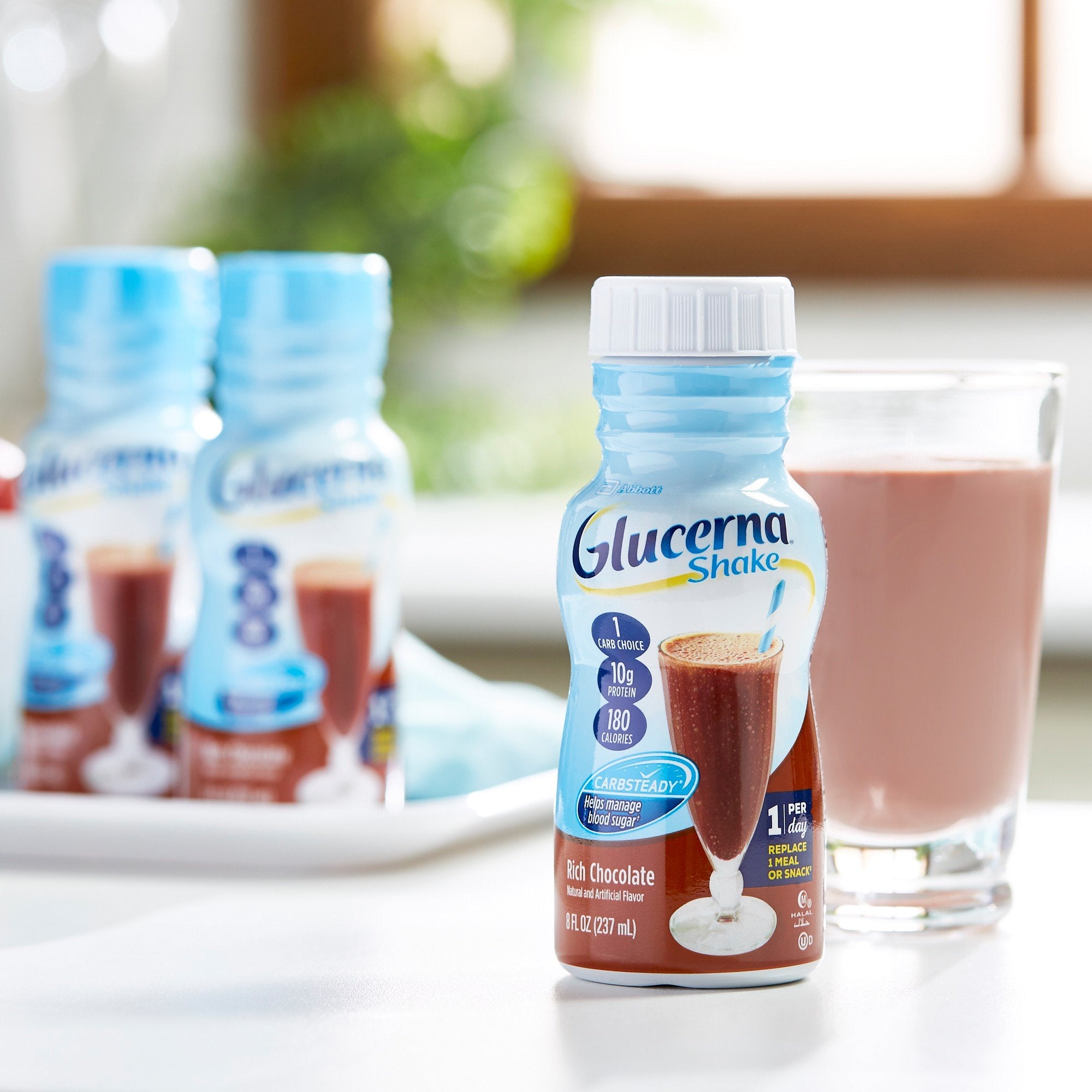 Glucerna® Original Shake, Chocolate Flavor, 8-ounce bottle 57804