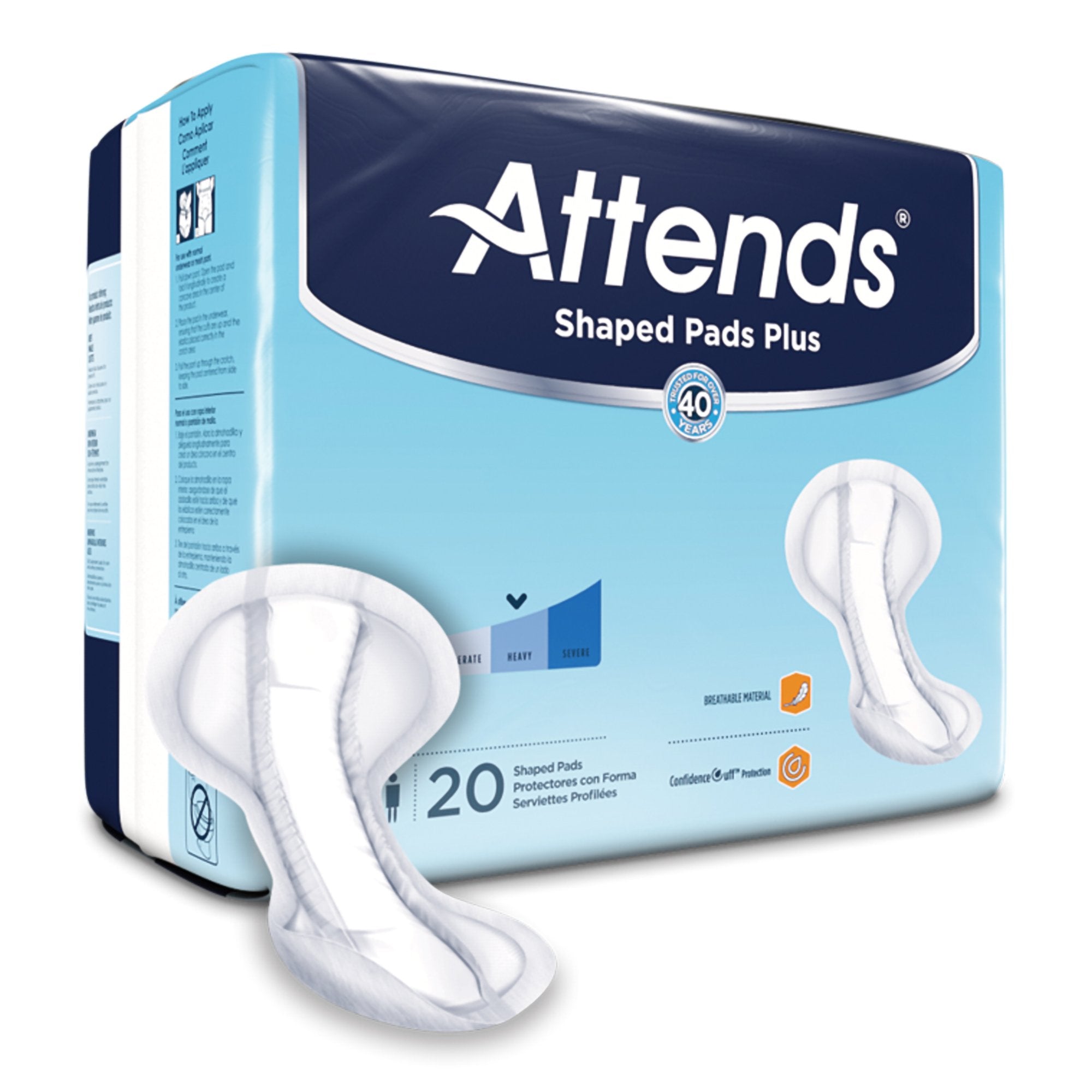 Attends® Shaped Bladder Control Pads, Plus SPDPA