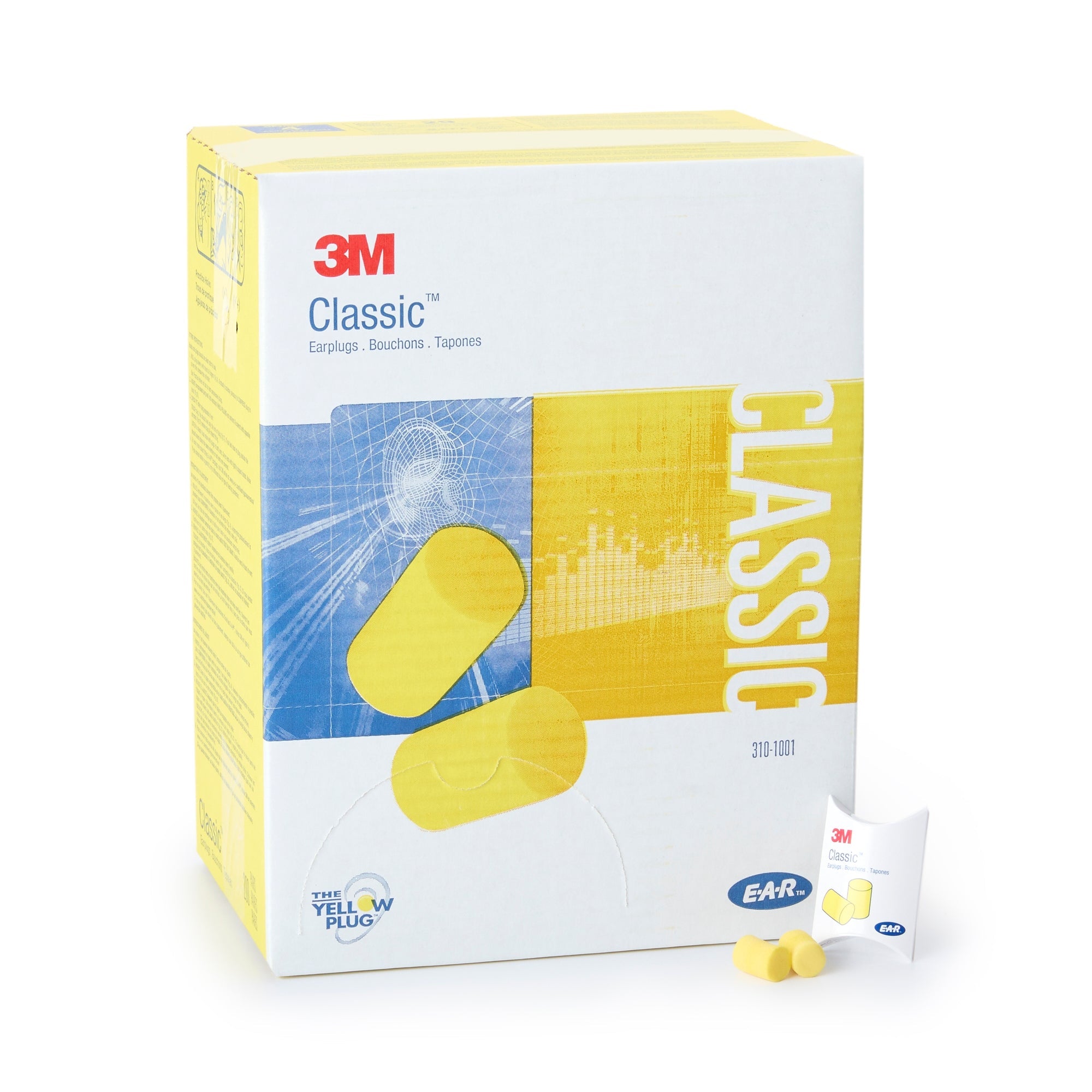 3M 3M E-A-R Classic Cordless Earplugs 310-1001, Box of 1