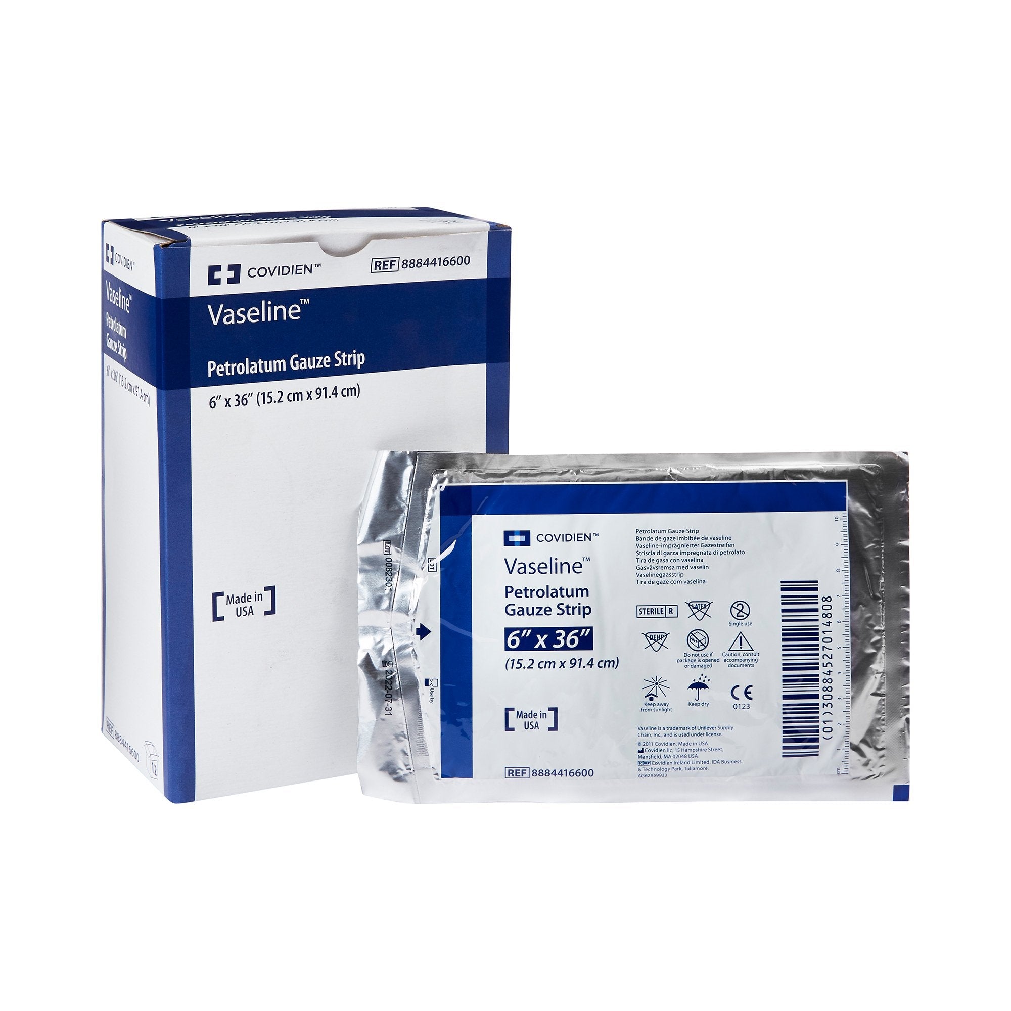 Vaseline® Petrolatum Impregnated Dressing, 6 x 36 Inch 8884416600
