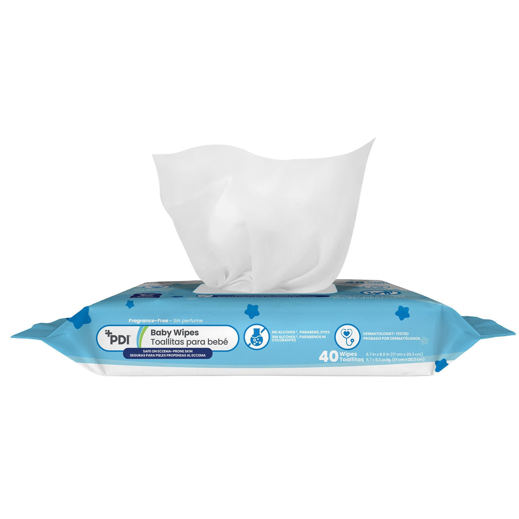 Baby Wipe PDI® Soft Pack Unscented 40 Count A62640
